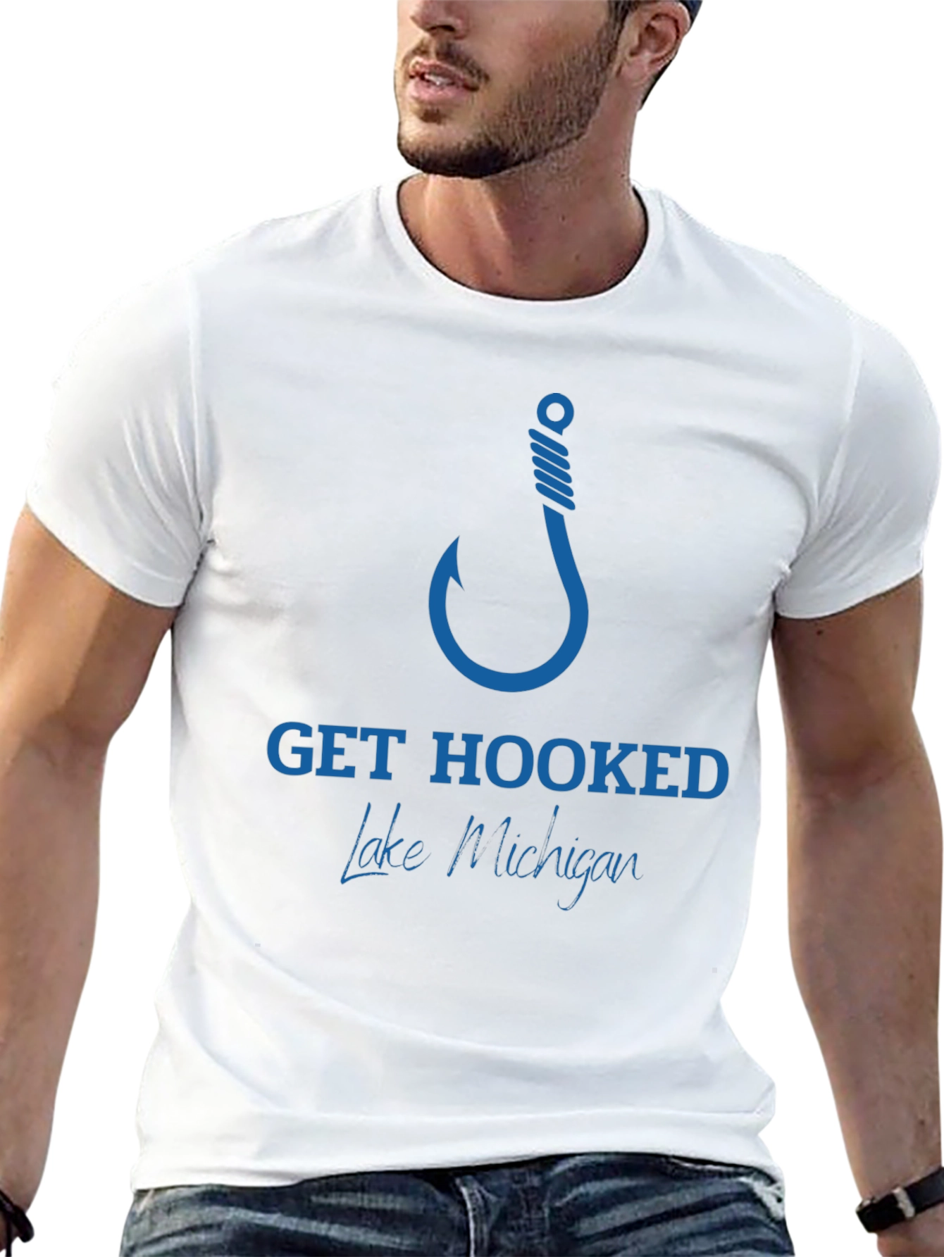 Get Hooked Lake Michigan Fishing T-Shirt