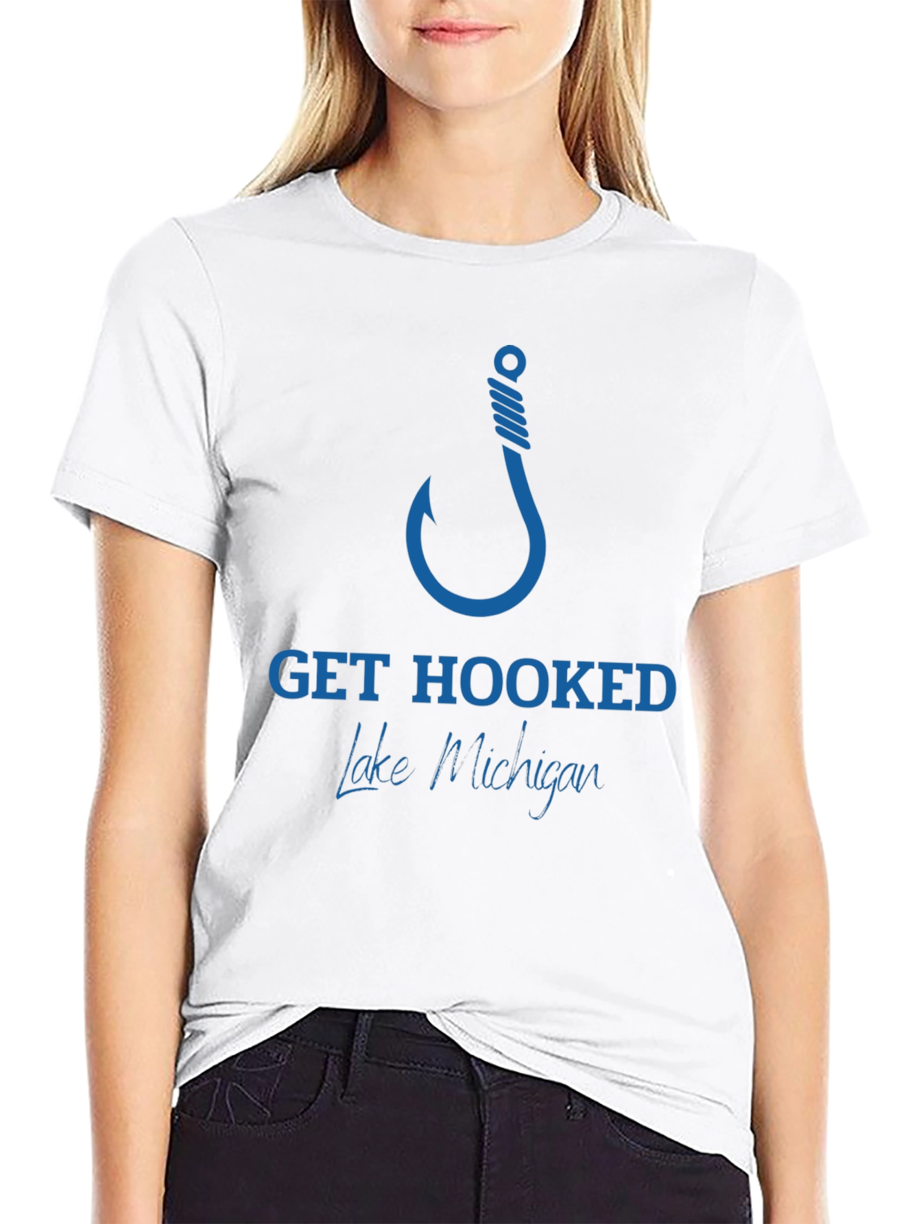 Get Hooked Lake Michigan Fishing T-Shirt