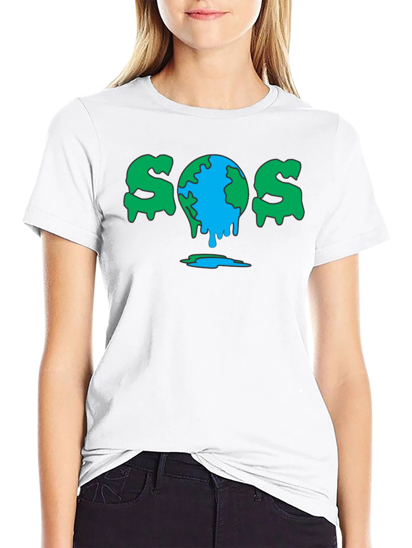 SOS Earth Graphic T-Shirt - Black Unisex Tee