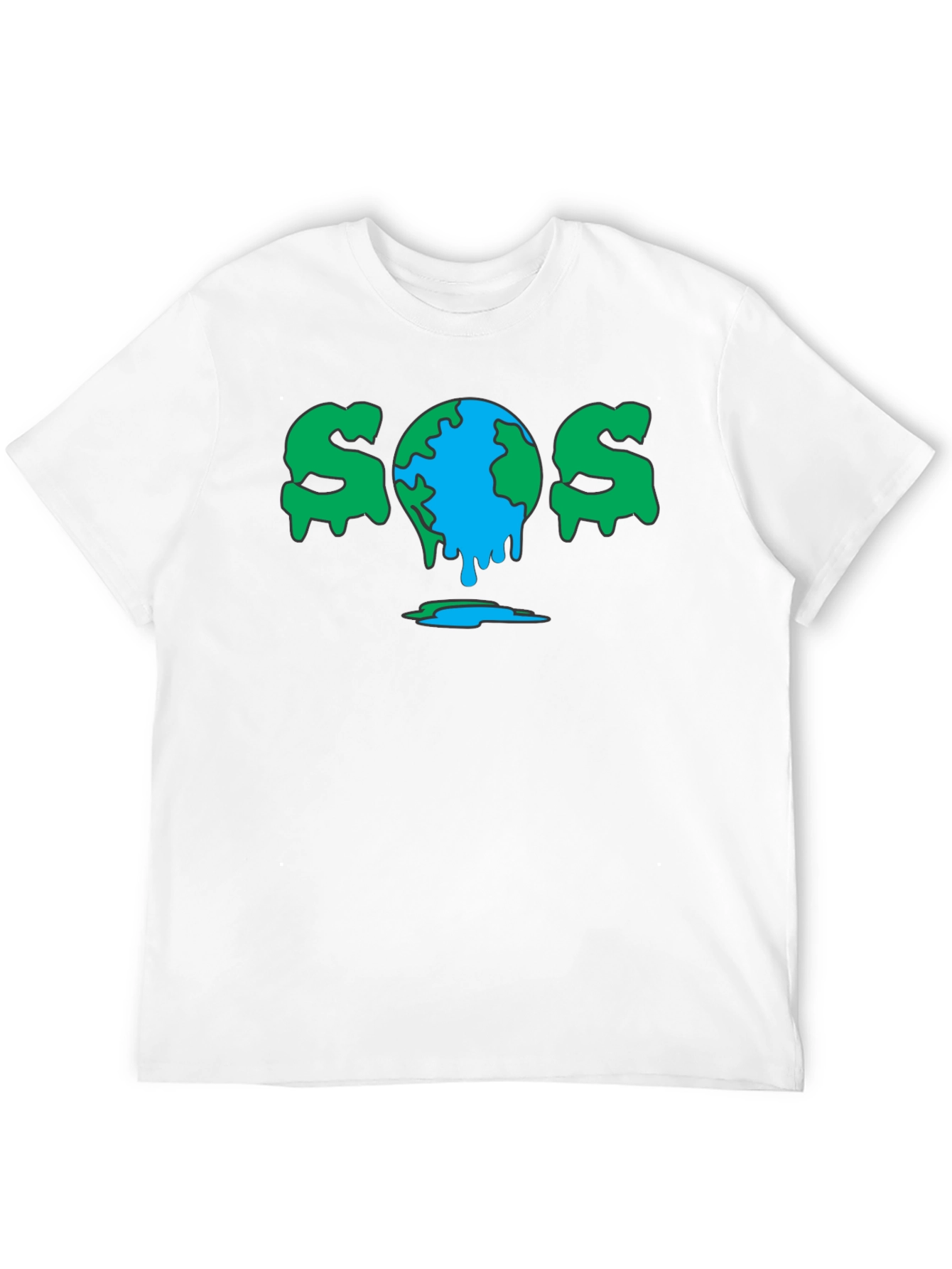 SOS Earth Graphic T-Shirt - Black Unisex Tee