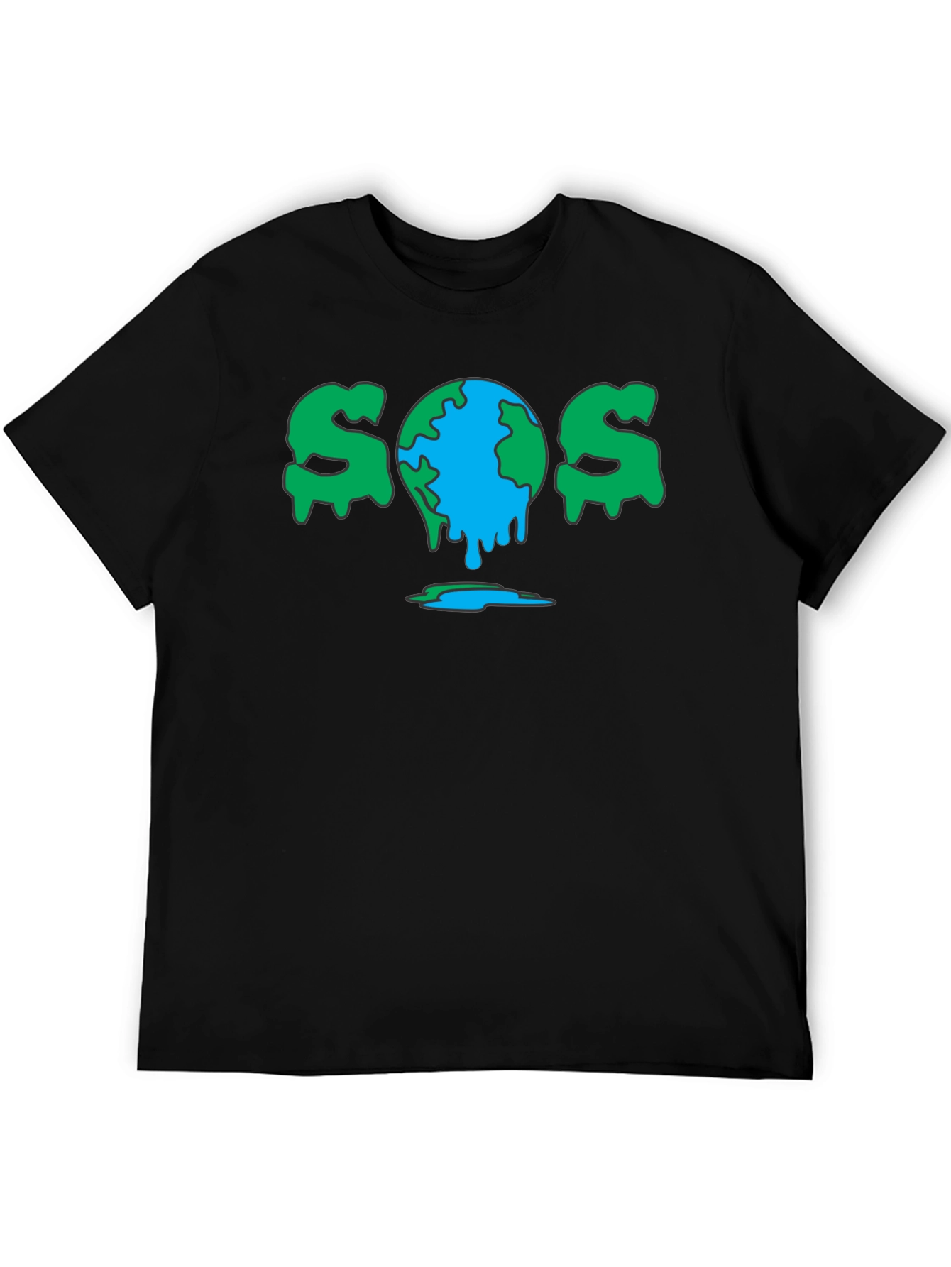 SOS Earth Graphic T-Shirt - Black Unisex Tee