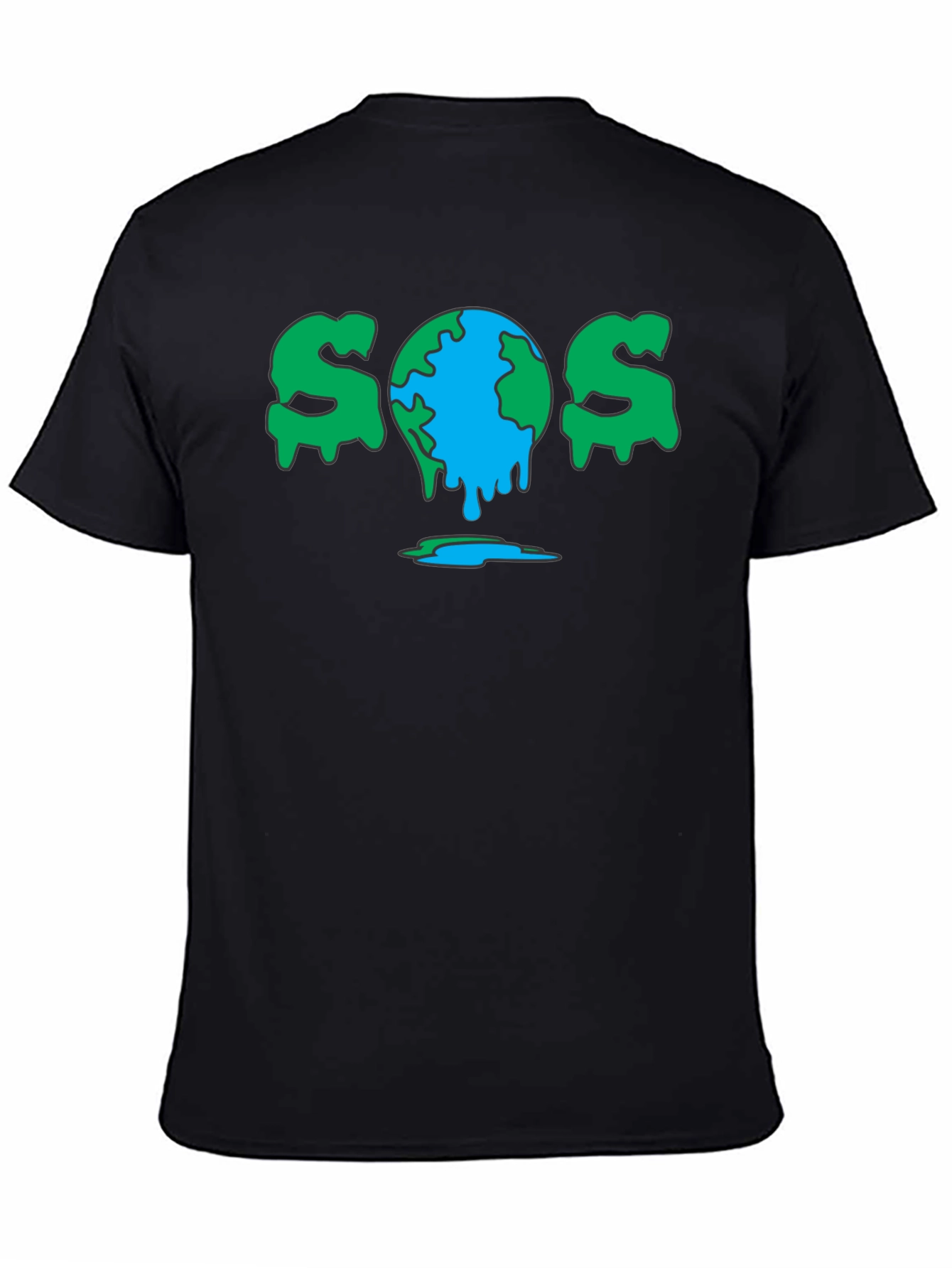 SOS Earth Graphic T-Shirt - Black Unisex Tee