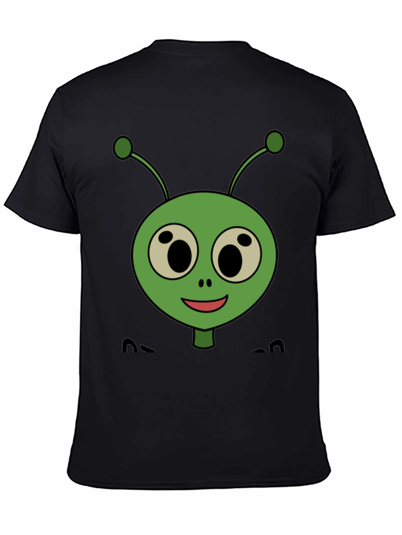 Funny Alien Graphic T-Shirt - Black