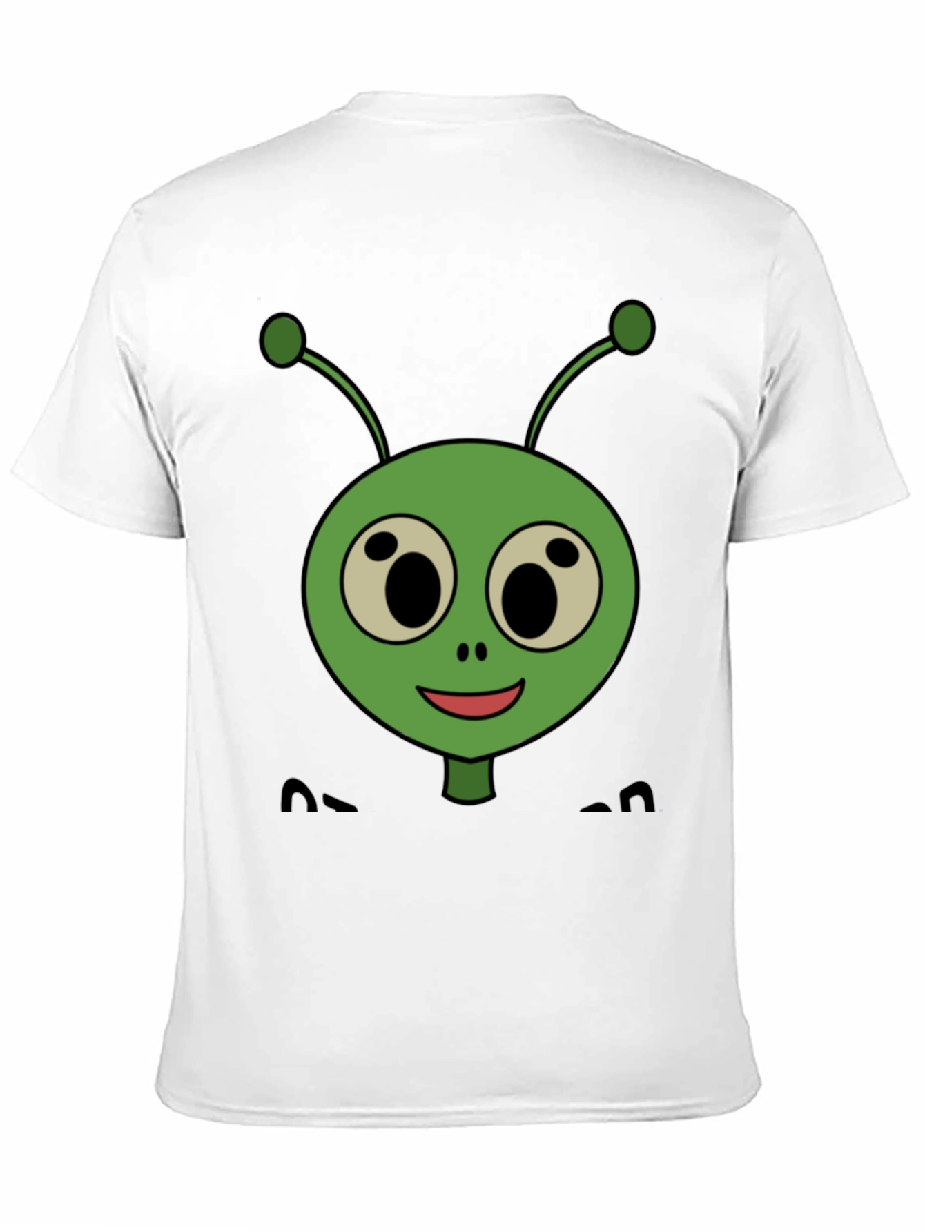 Funny Alien Graphic T-Shirt - Black