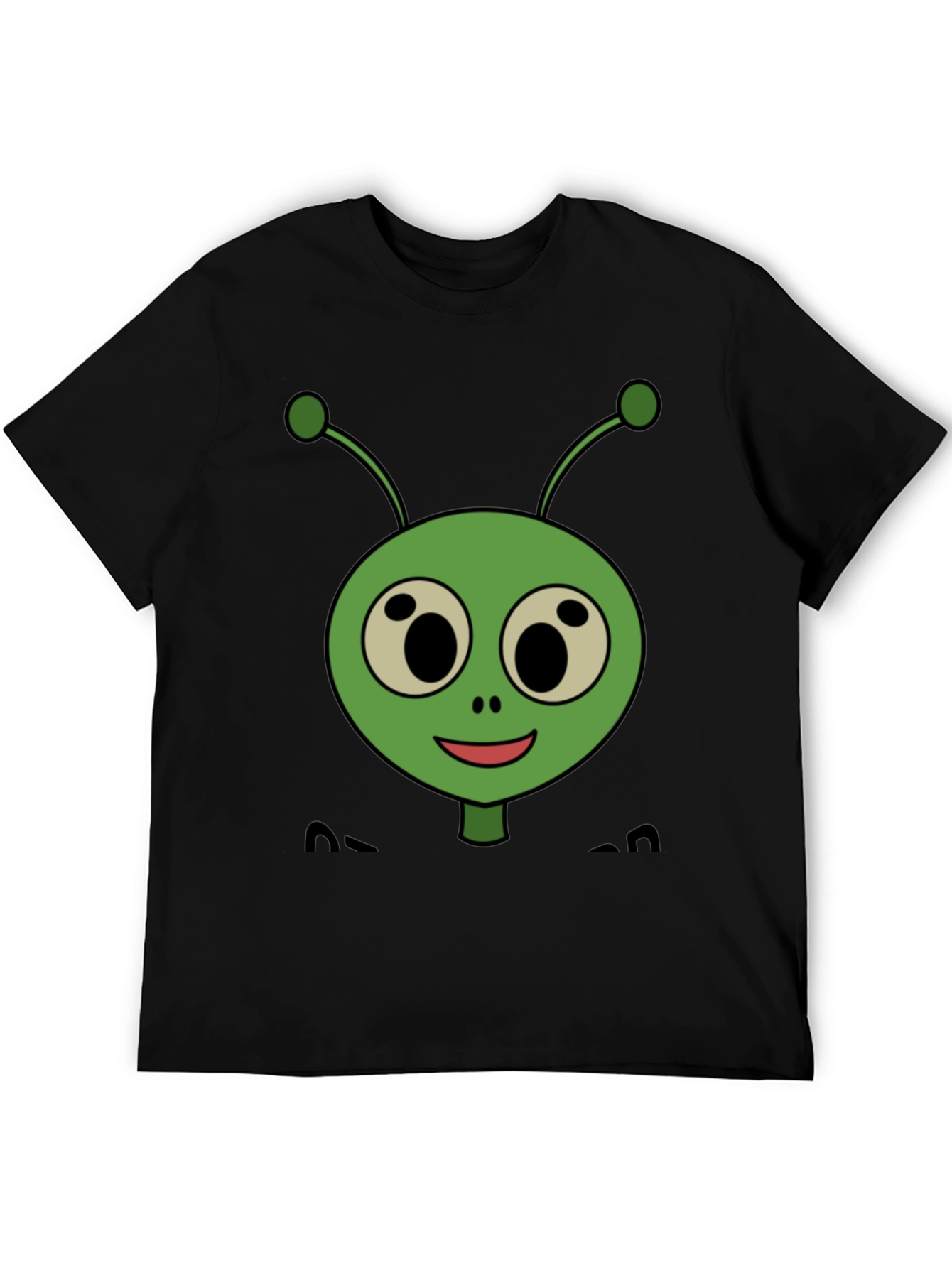 Funny Alien Graphic T-Shirt - Black