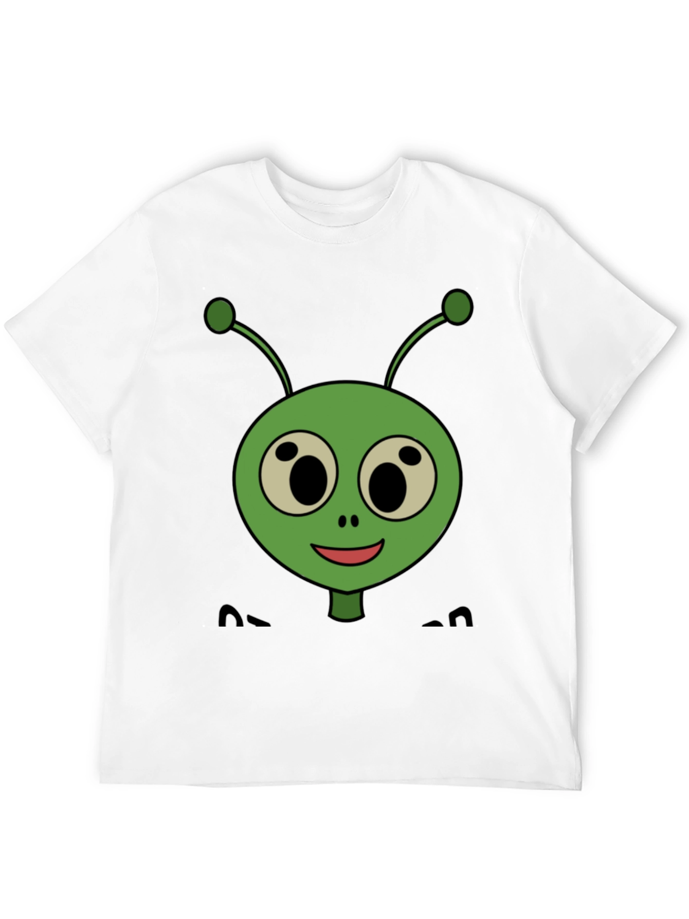 Funny Alien Graphic T-Shirt - Black