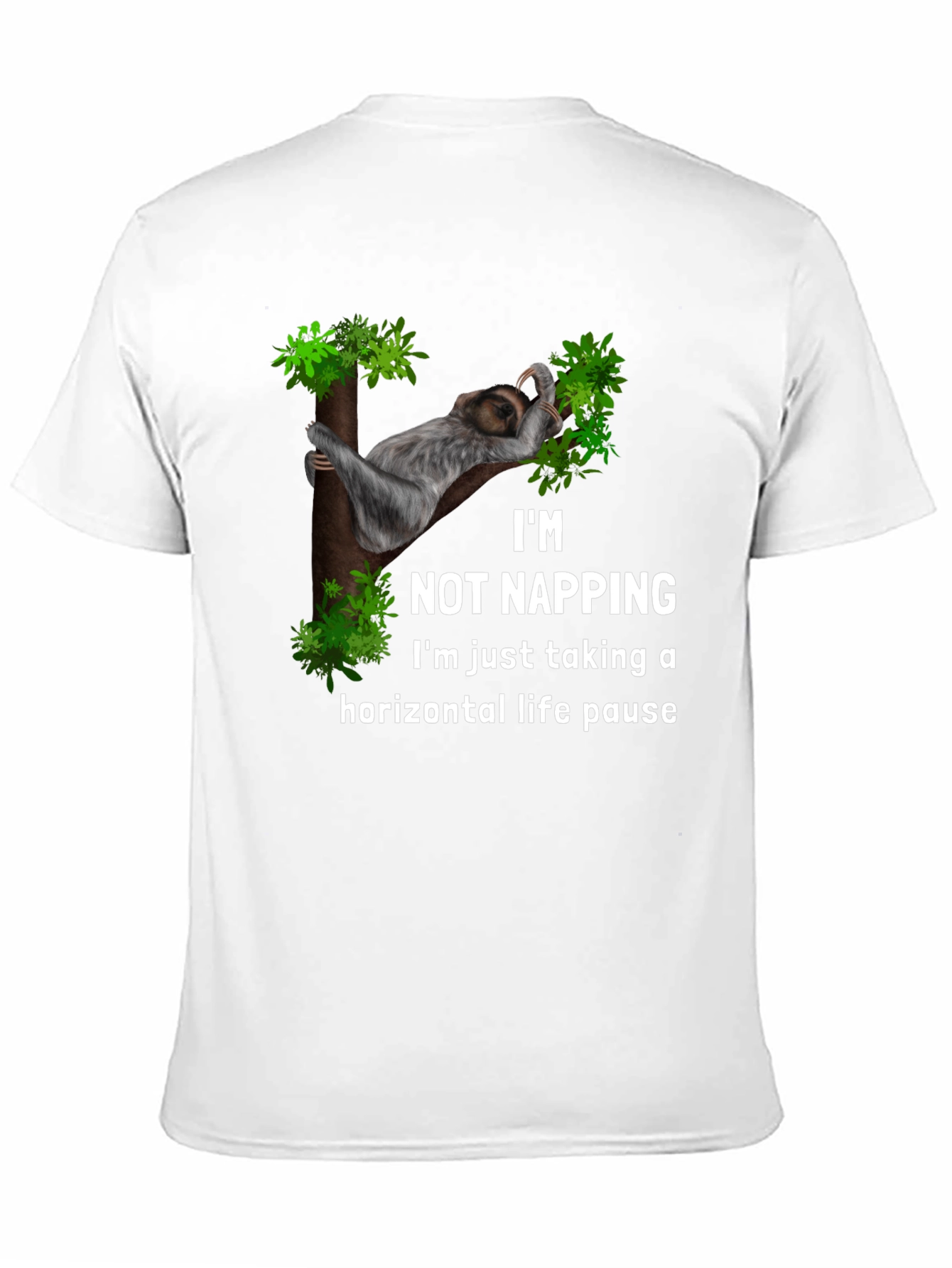 Funny Sloth Horizontal Life Pause T-Shirt