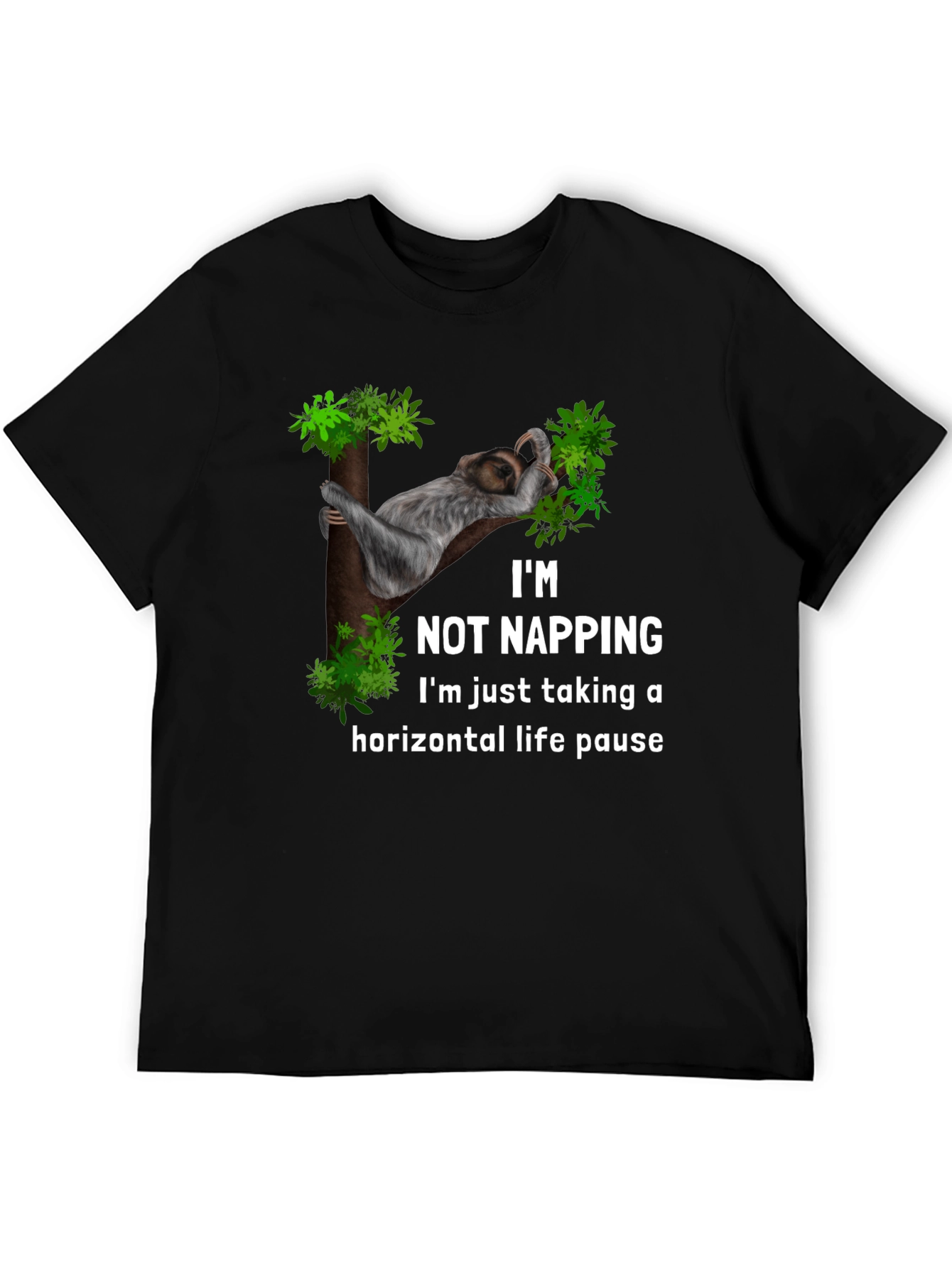 Funny Sloth Horizontal Life Pause T-Shirt