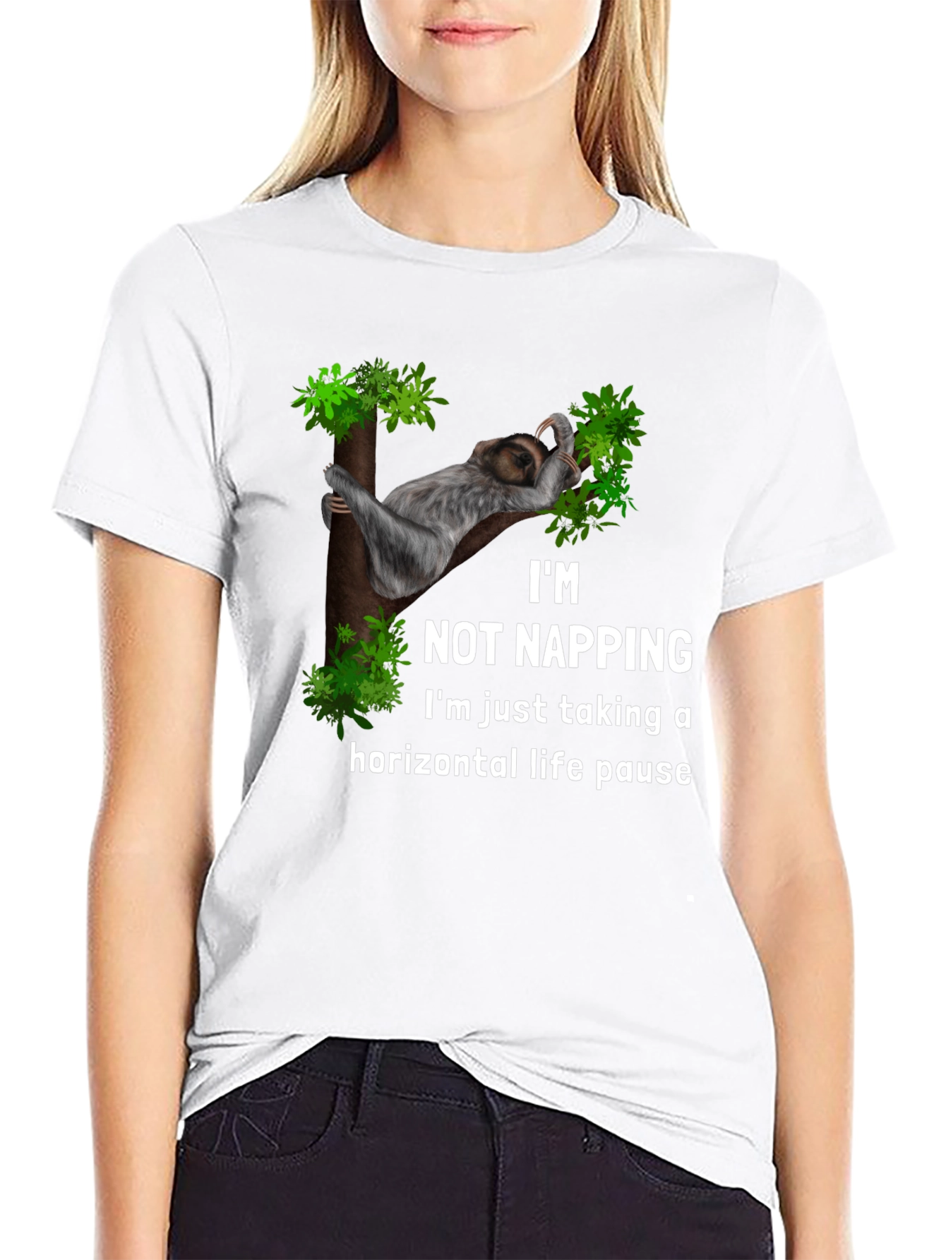 Funny Sloth Horizontal Life Pause T-Shirt