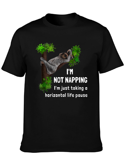 Funny Sloth Horizontal Life Pause T-Shirt
