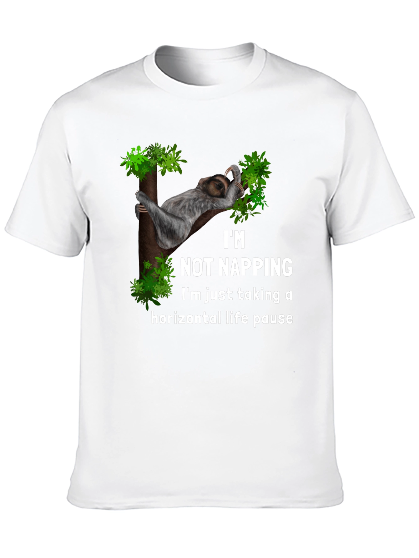 Funny Sloth Horizontal Life Pause T-Shirt
