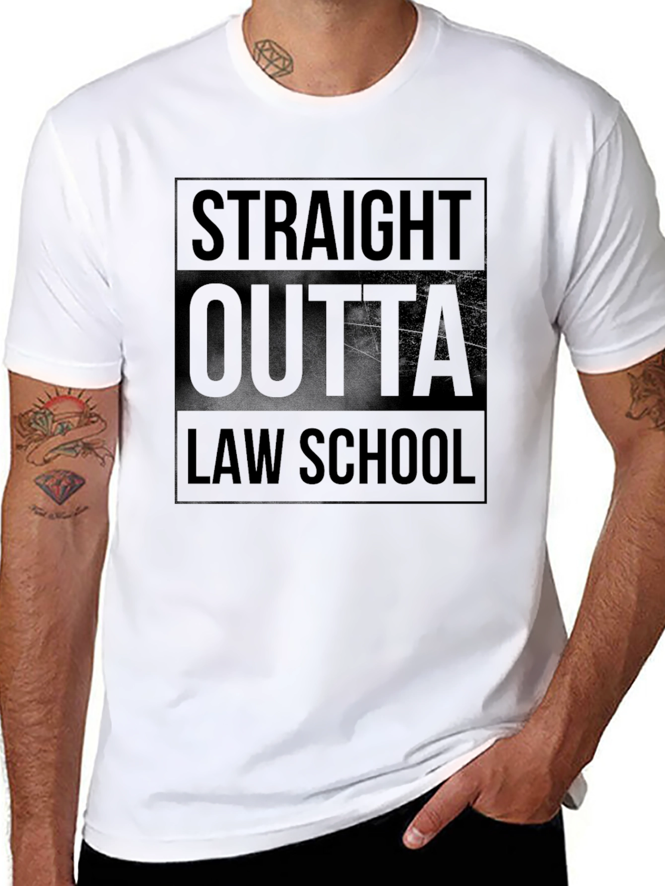 Straight Outta Law School T-Shirt - Black