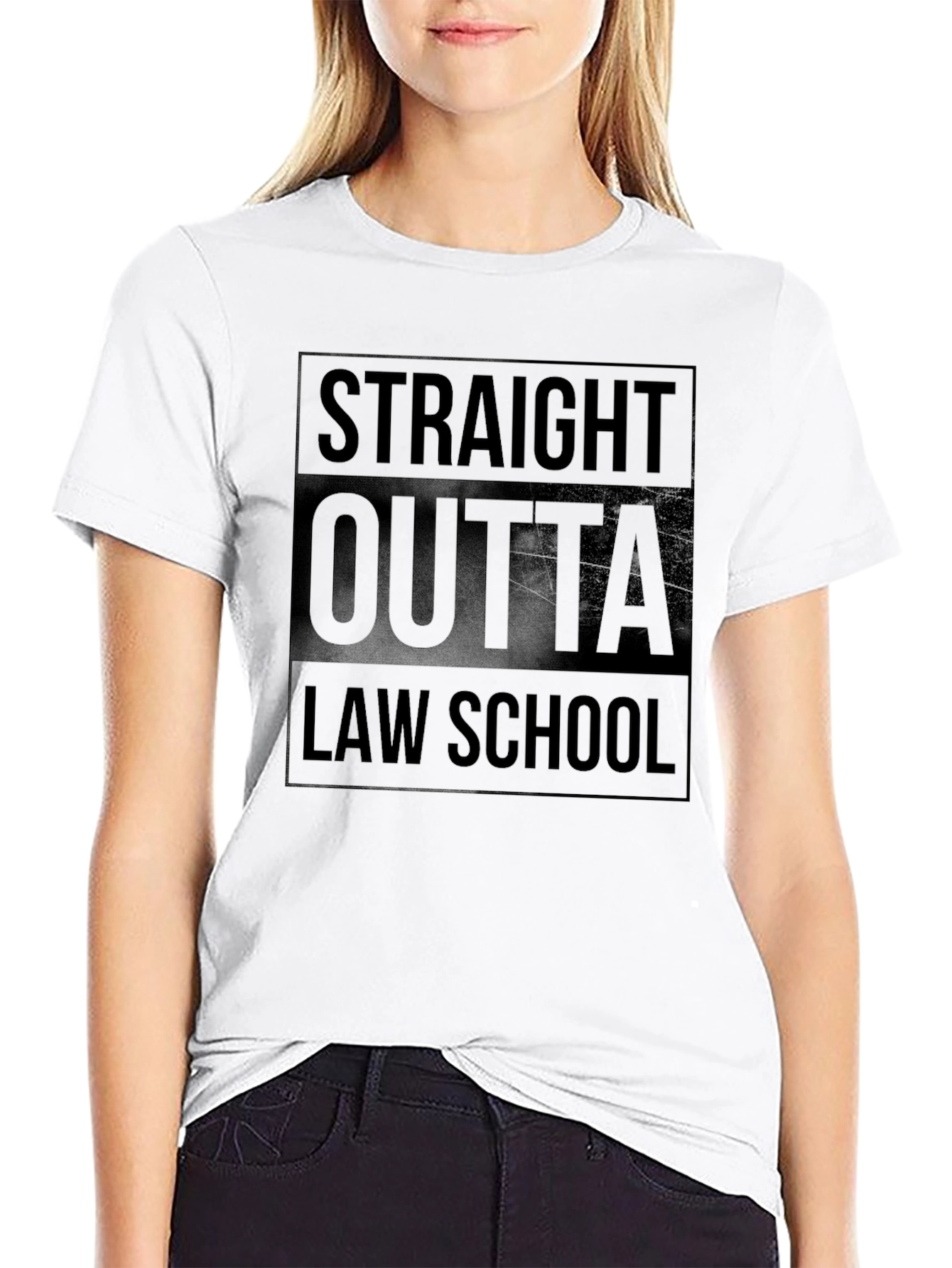 Straight Outta Law School T-Shirt - Black