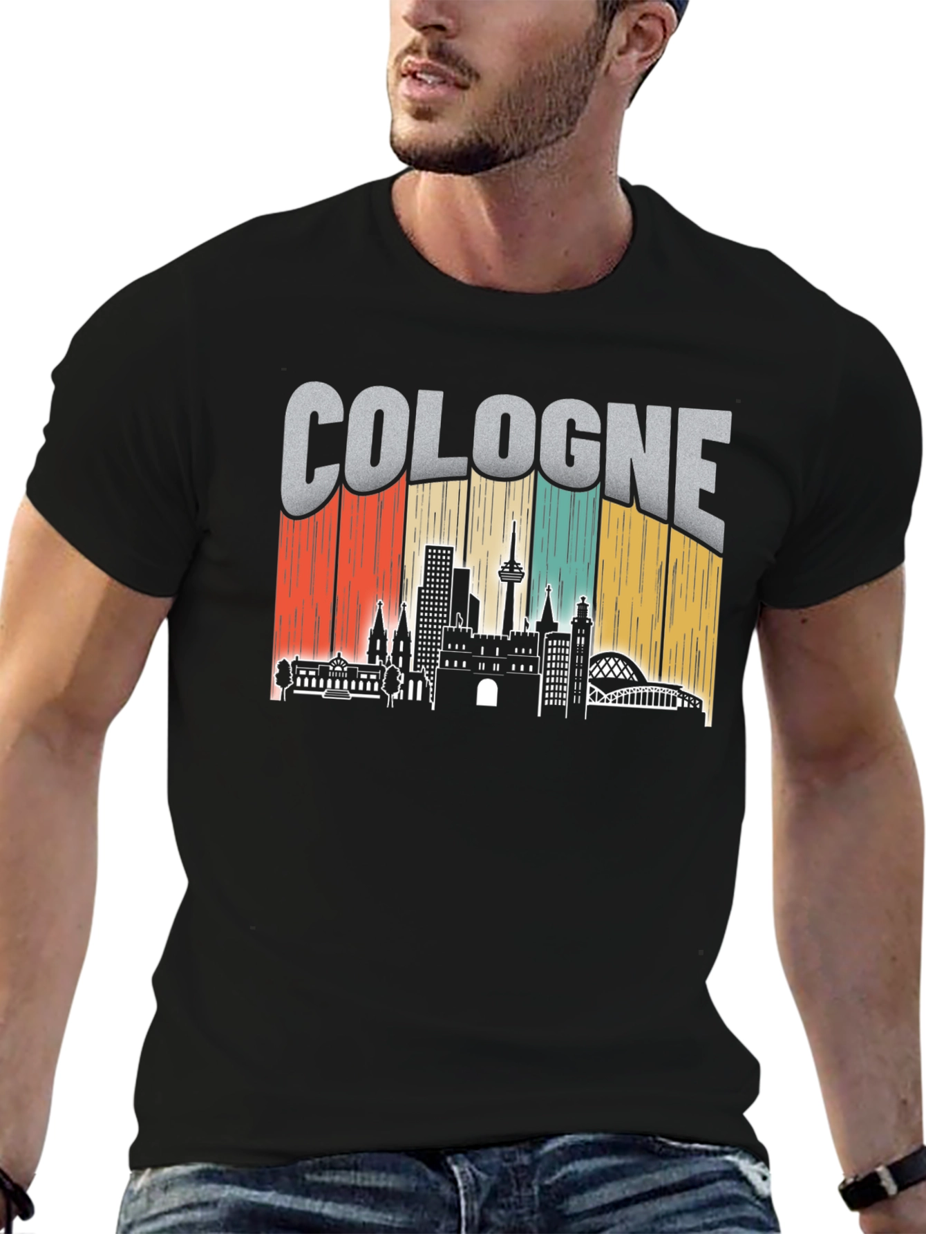 Cologne Skyline Retro Graphic Tee