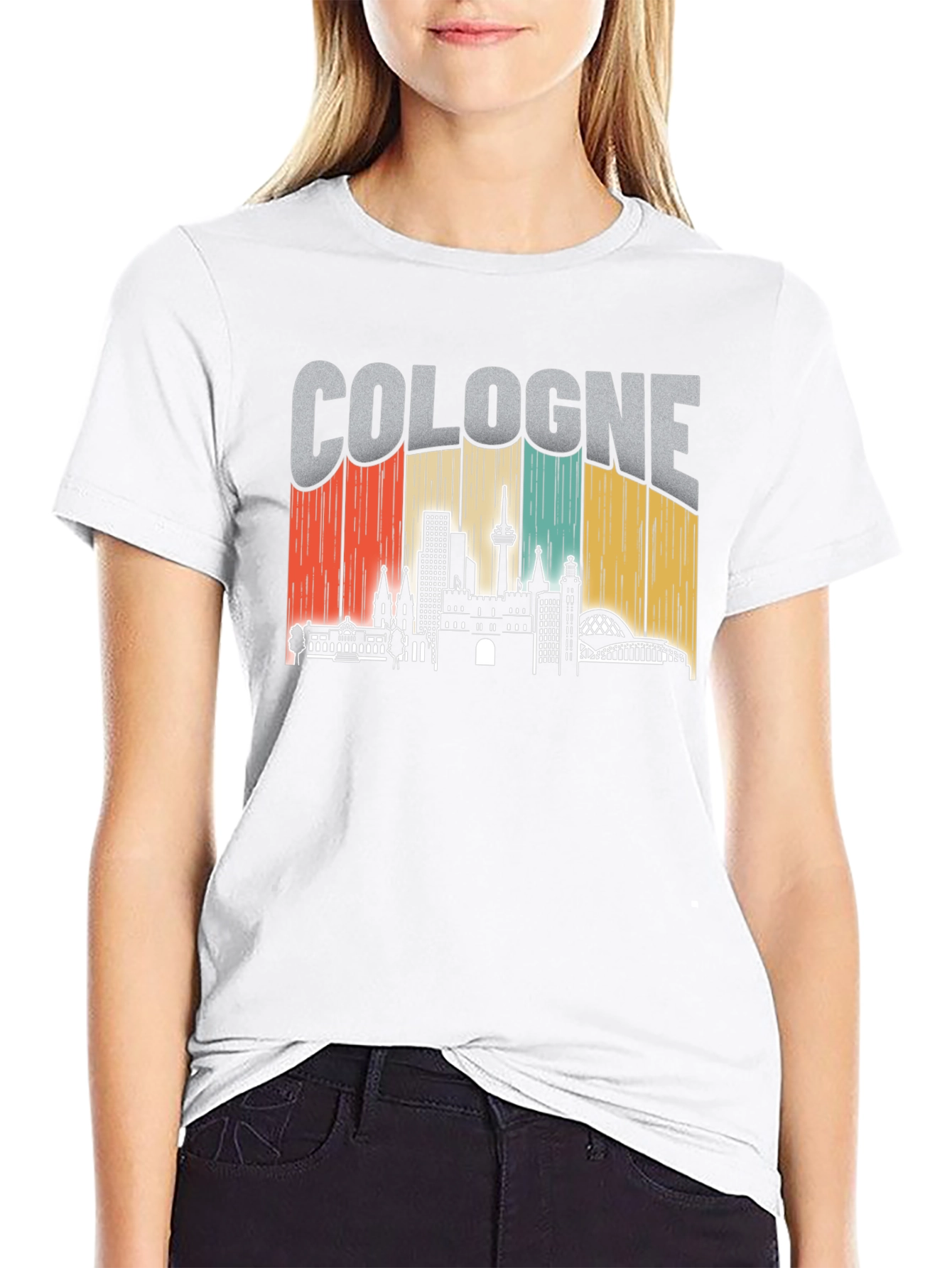 Cologne Skyline Retro Graphic Tee