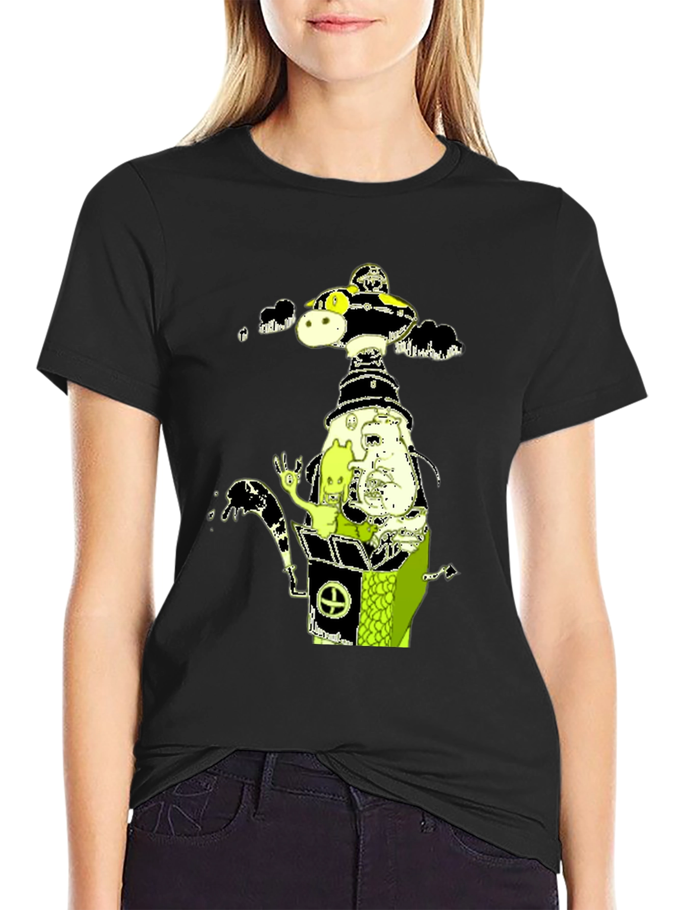 Cartoon Graphic Print T-Shirt