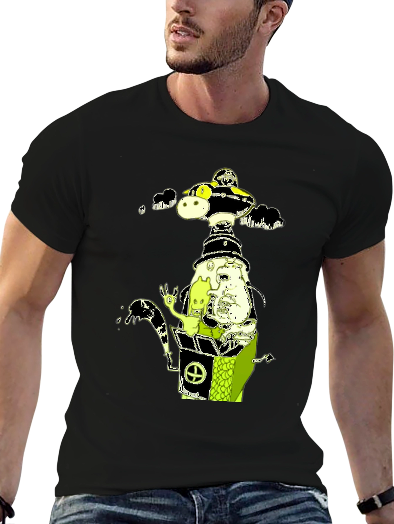 Cartoon Graphic Print T-Shirt