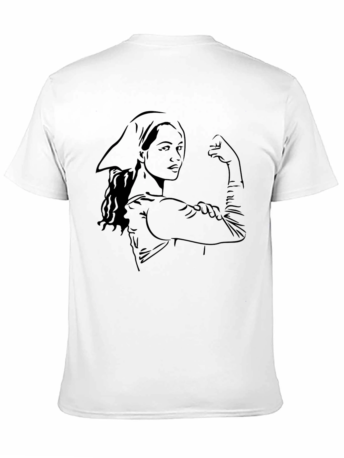 Feminist Rosie the Riveter Graphic Black T-Shirt