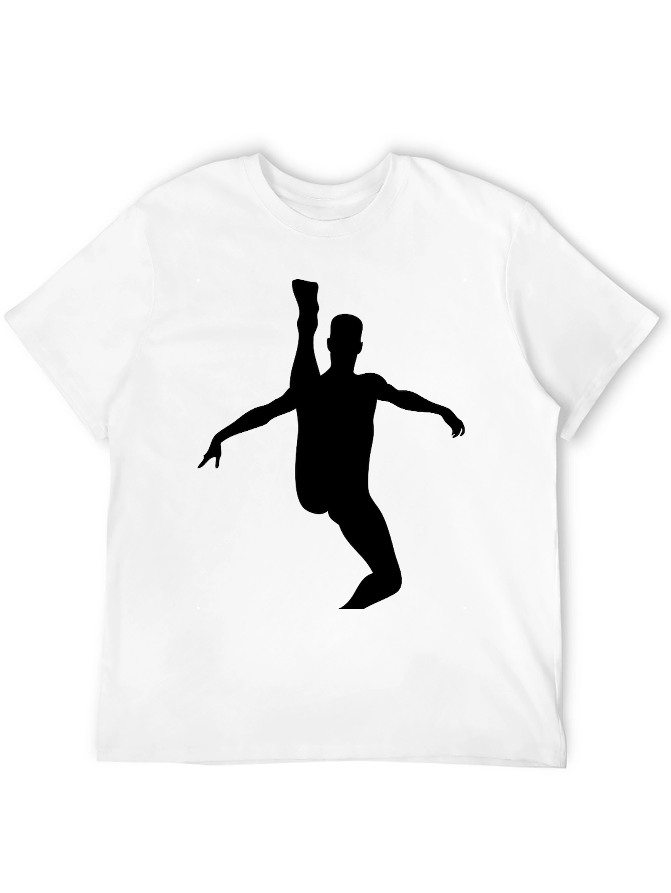 High Kick Silhouette Graphic Tee - Black Cotton Blend