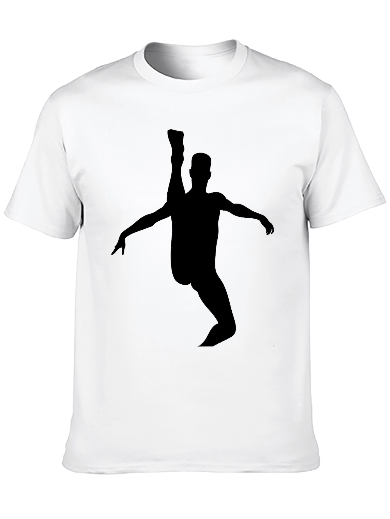 High Kick Silhouette Graphic Tee - Black Cotton Blend
