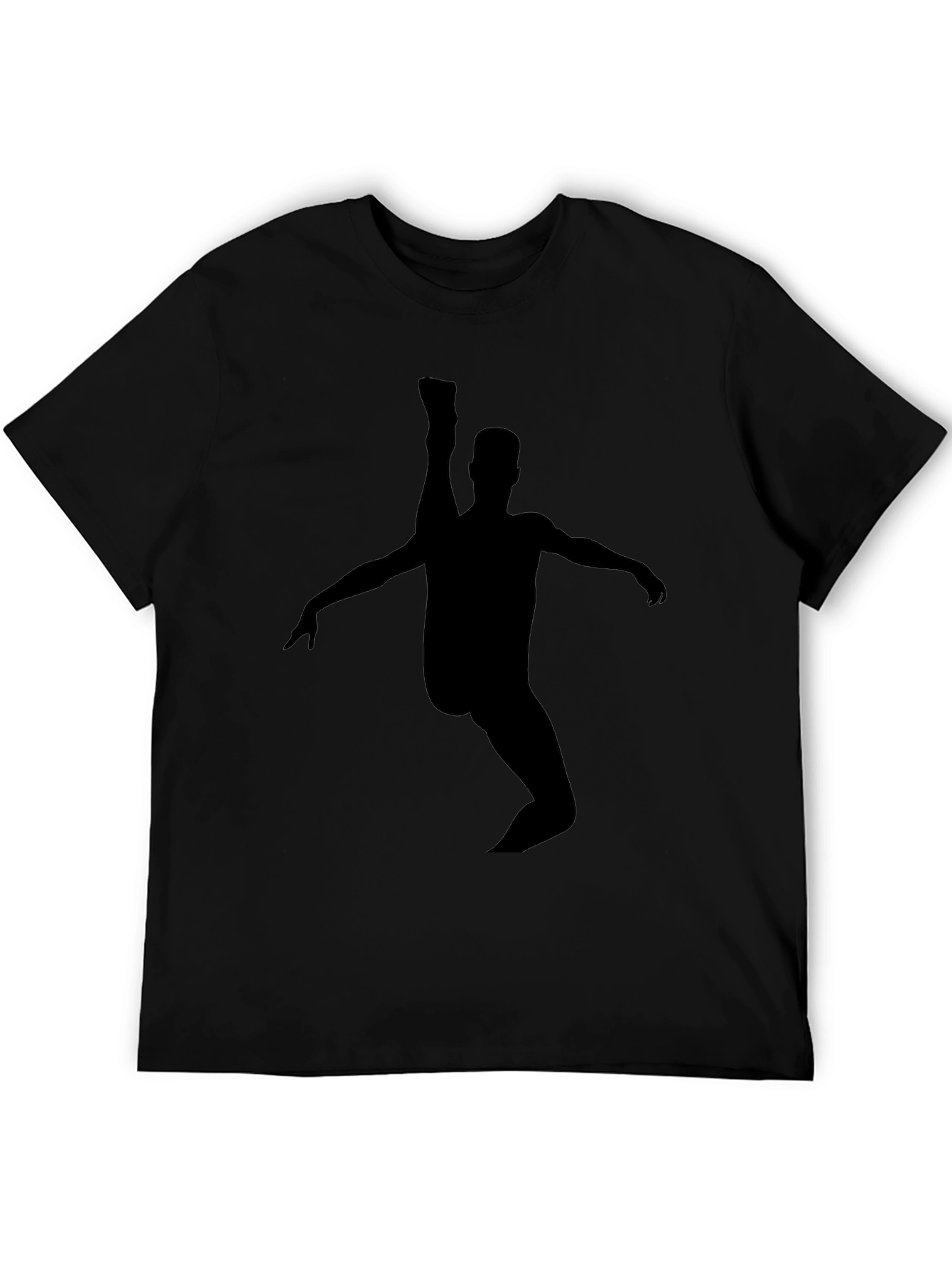 High Kick Silhouette Graphic Tee - Black Cotton Blend