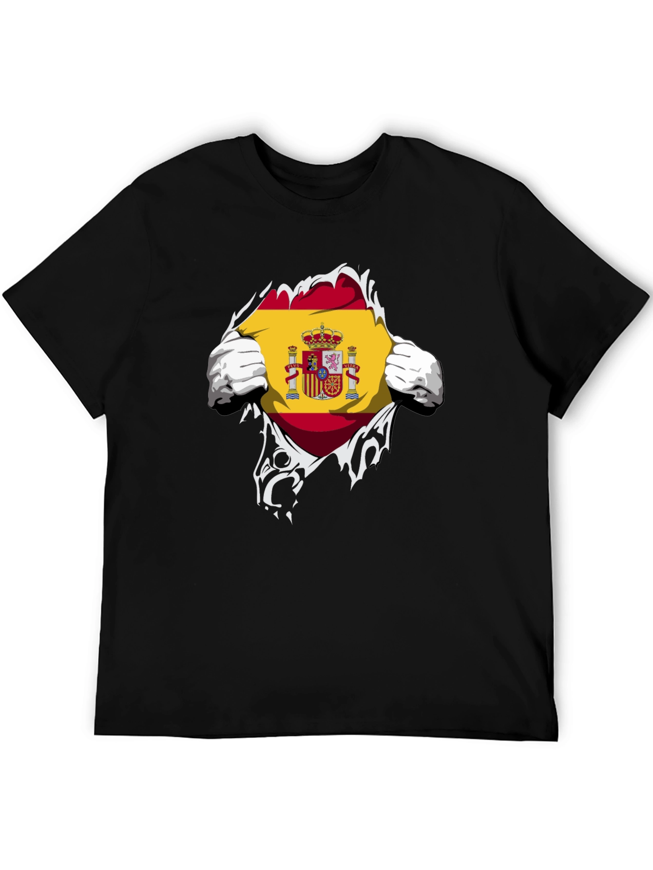 Spain Flag Ripped T-Shirt - Show Your Pride!