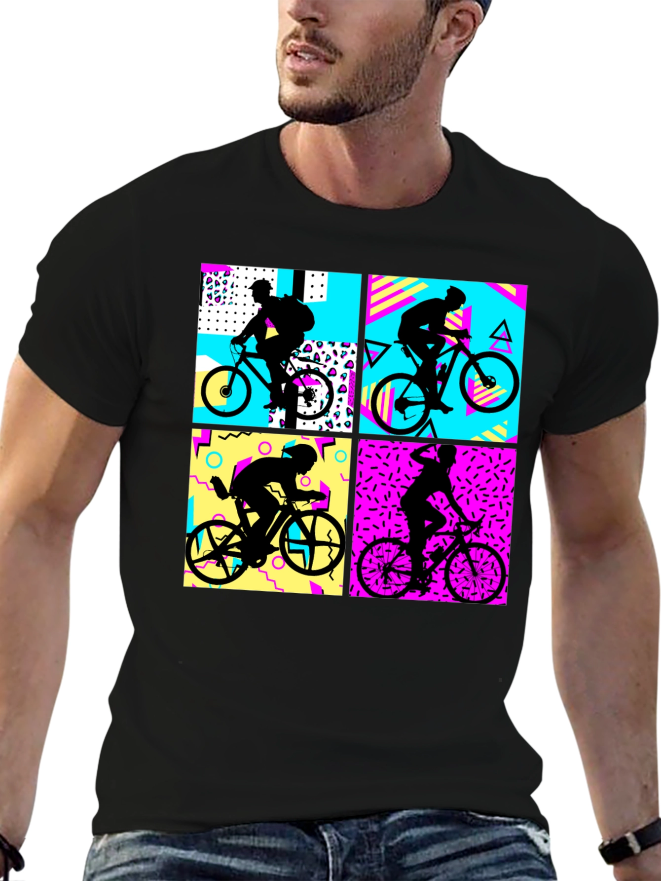 Retro 80s Biker Silhouette T-Shirt