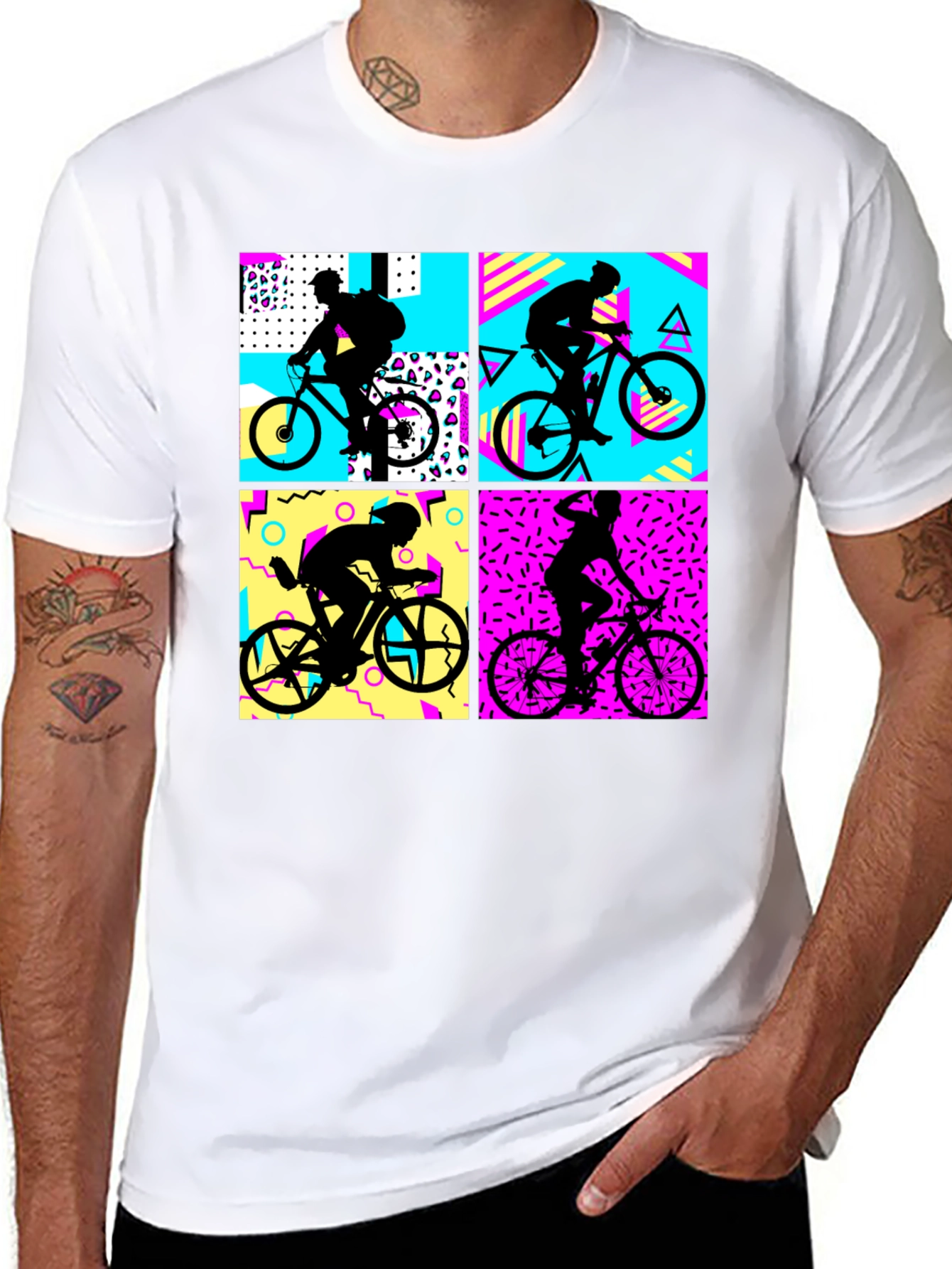 Retro 80s Biker Silhouette T-Shirt