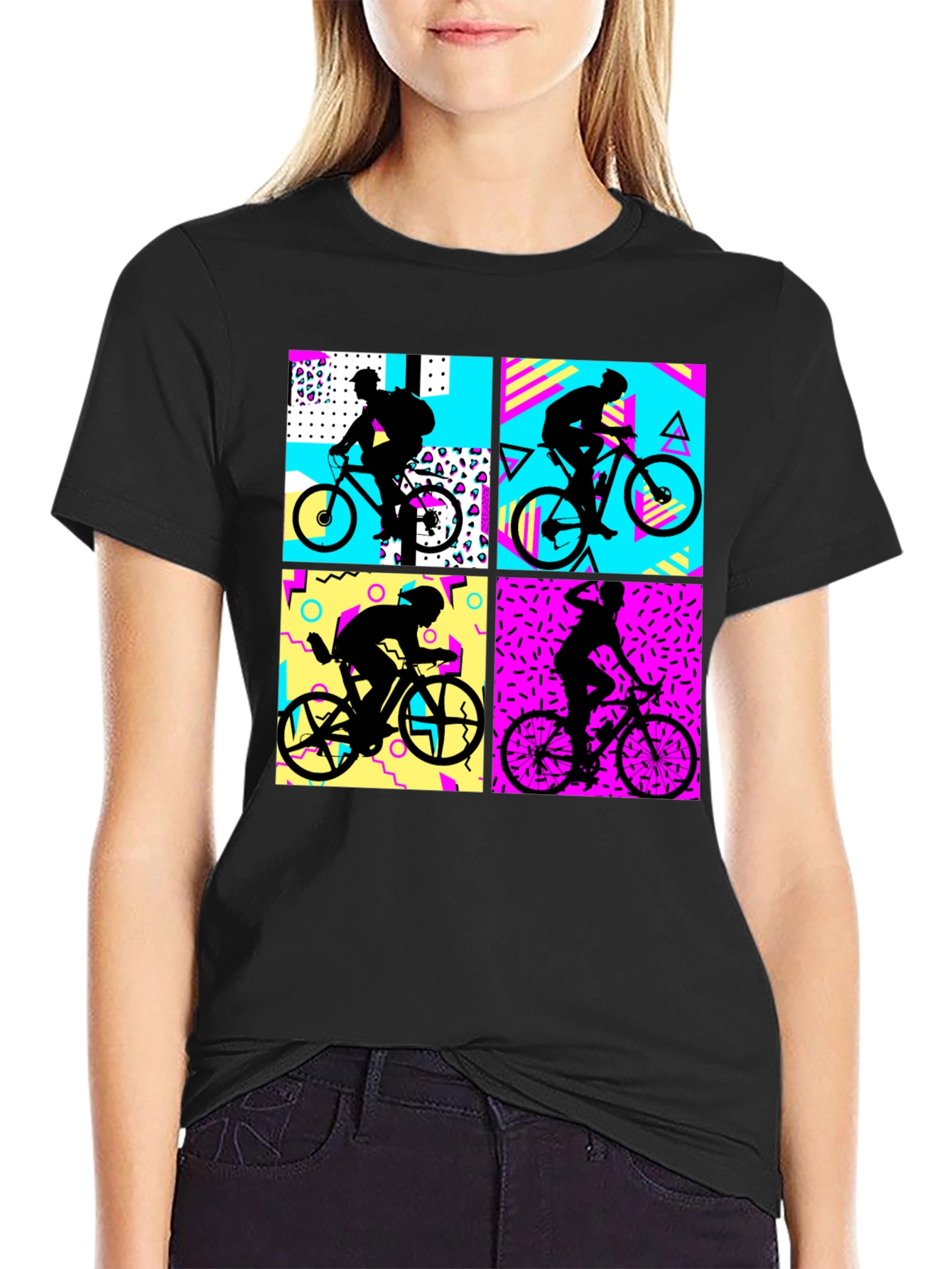 Retro 80s Biker Silhouette T-Shirt