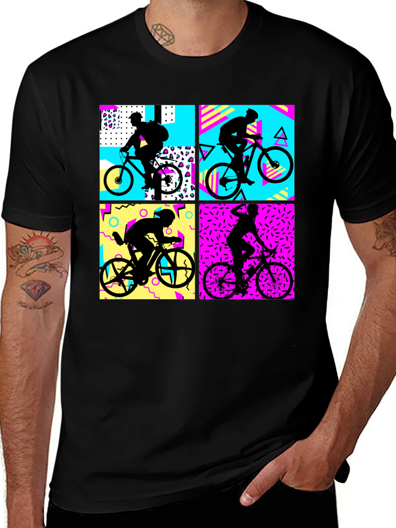 Retro 80s Biker Silhouette T-Shirt