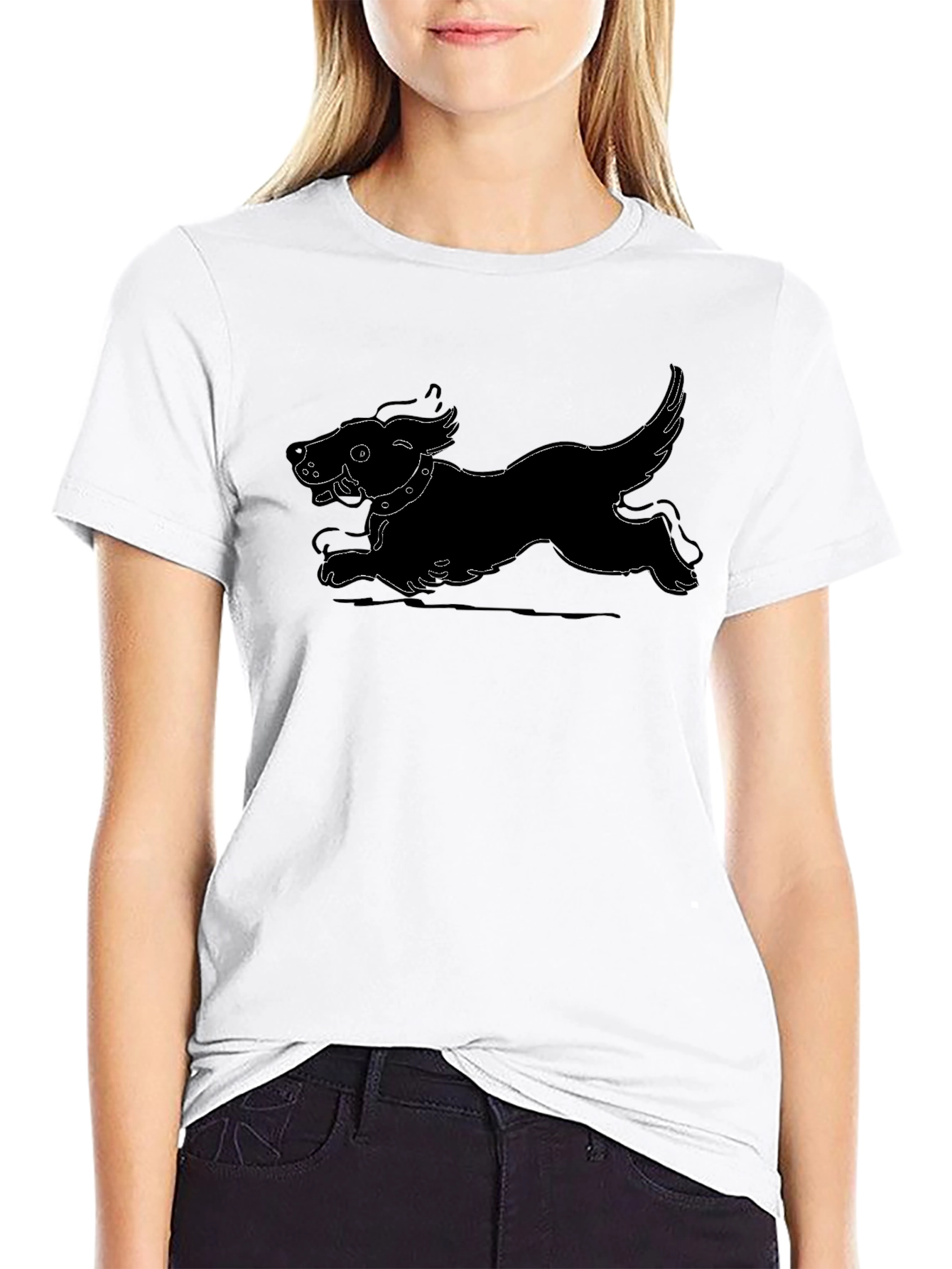 Dog Graphic Black T-Shirt