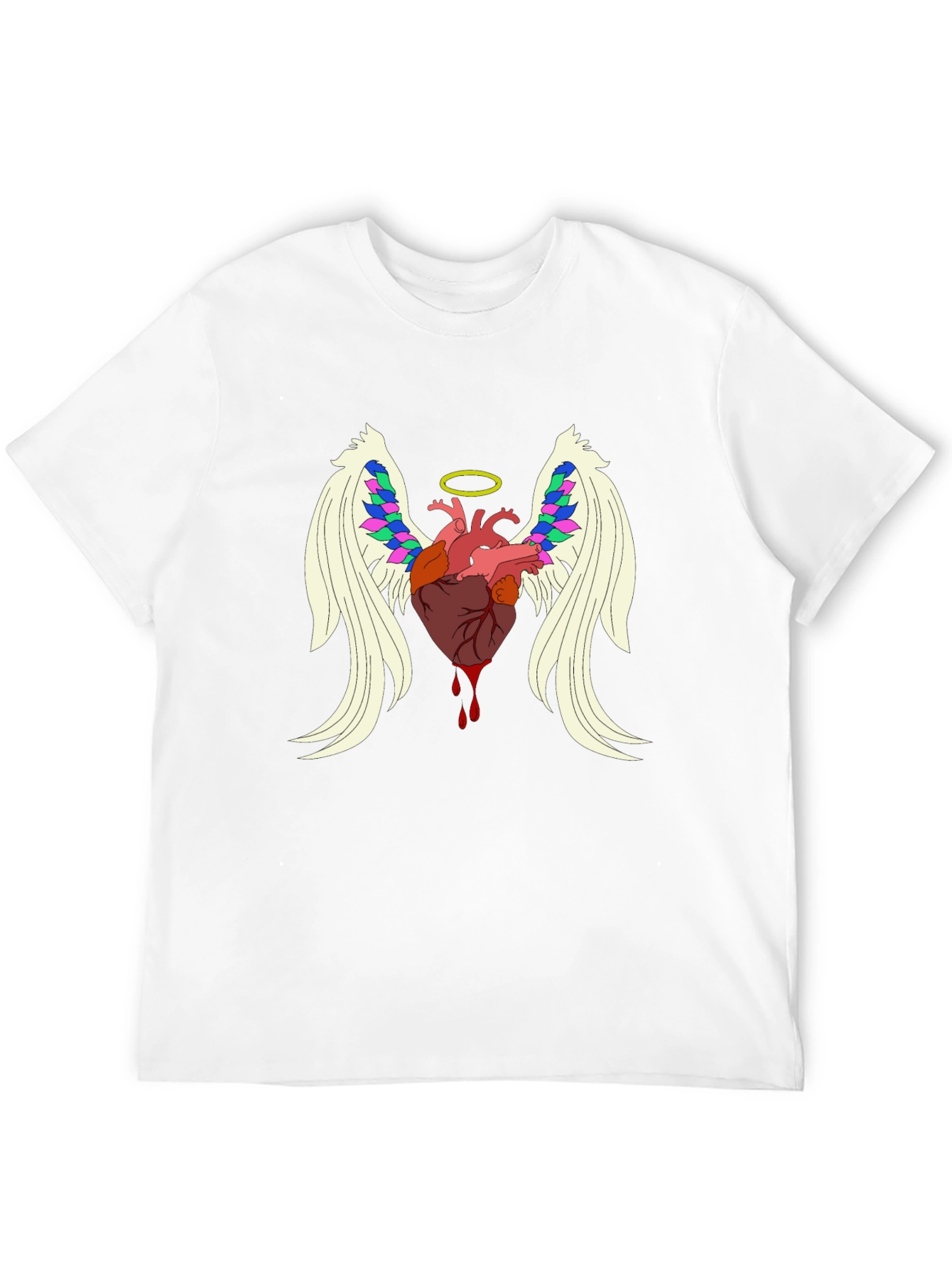 Angel Heart Graphic Tee - Mens Black T-Shirt