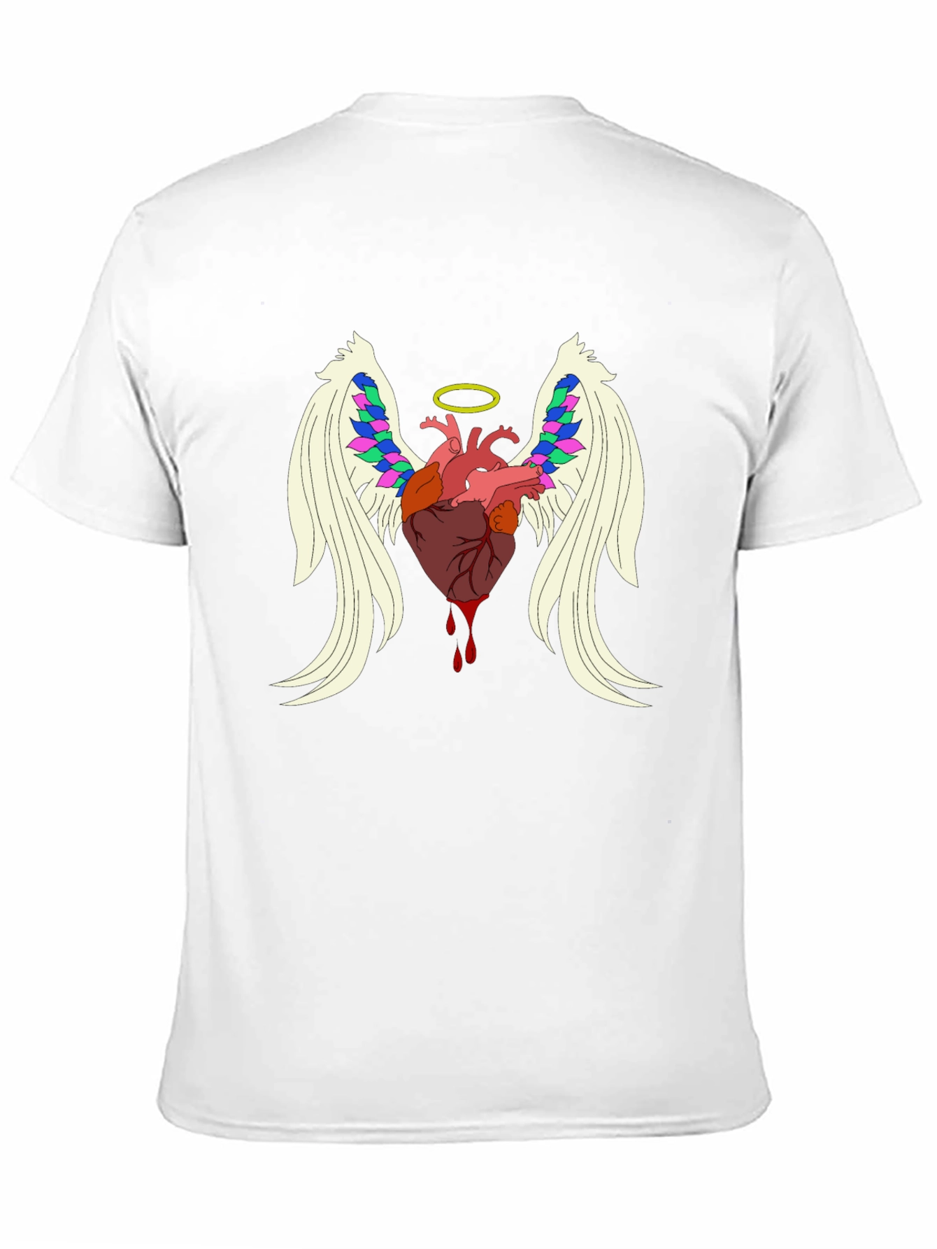 Angel Heart Graphic Tee - Mens Black T-Shirt