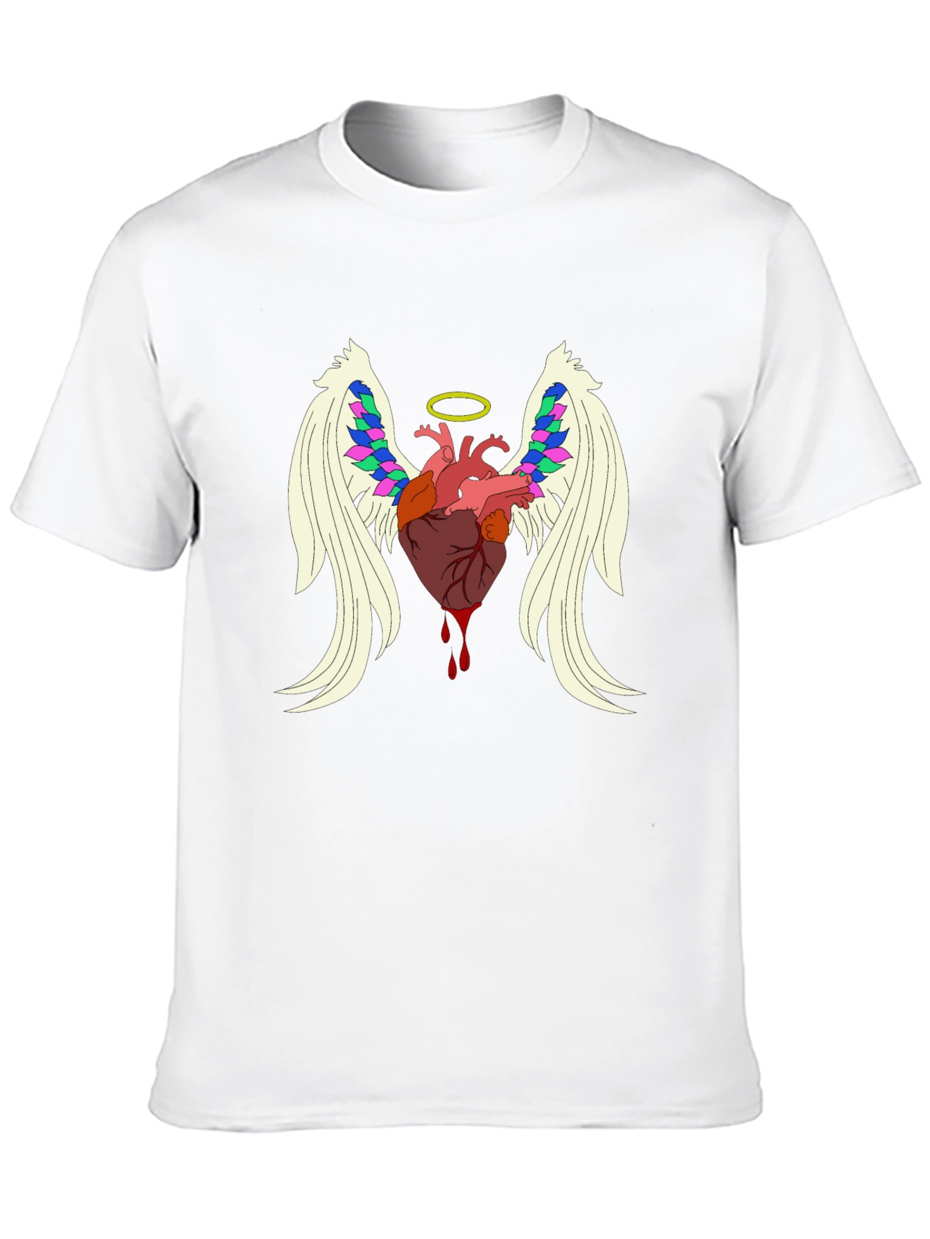 Angel Heart Graphic Tee - Mens Black T-Shirt