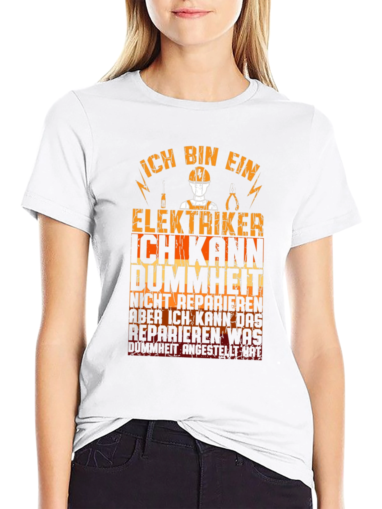 Electrician T-Shirt Funny German Text Graphic Tee