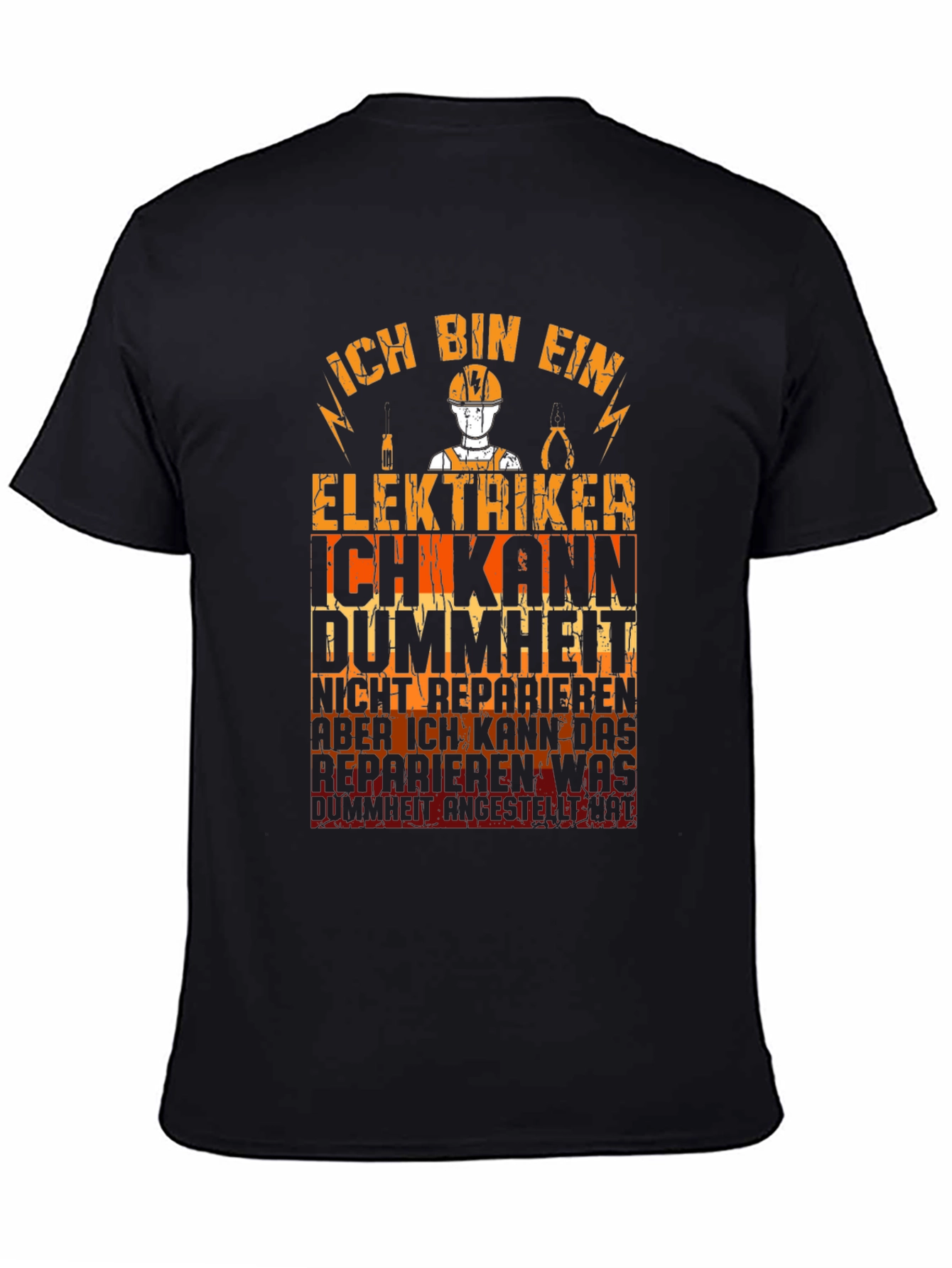 Electrician T-Shirt Funny German Text Graphic Tee