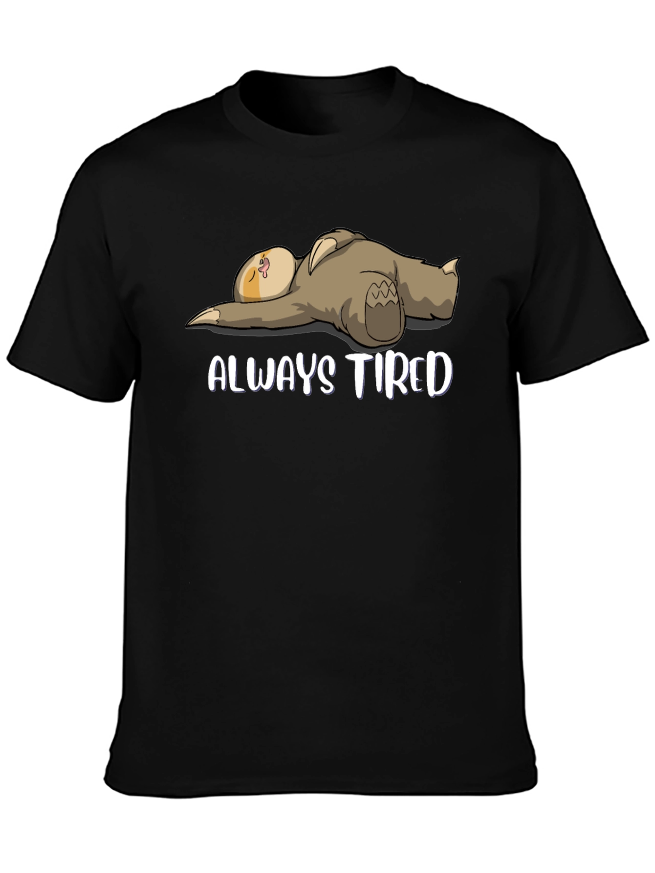 Always Tired Sloth Graphic T-Shirt - Mens