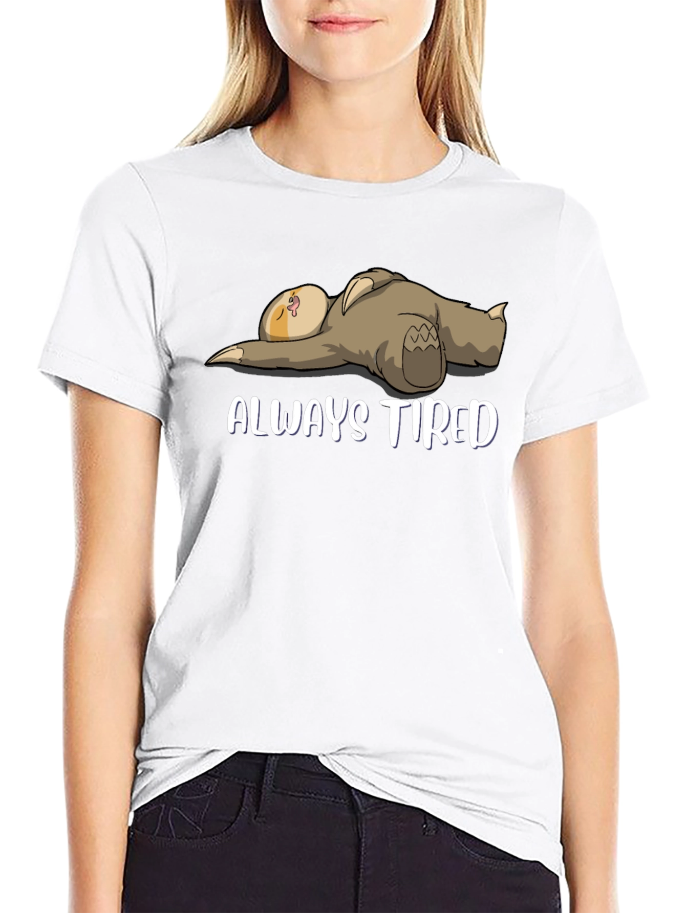 Always Tired Sloth Graphic T-Shirt - Mens