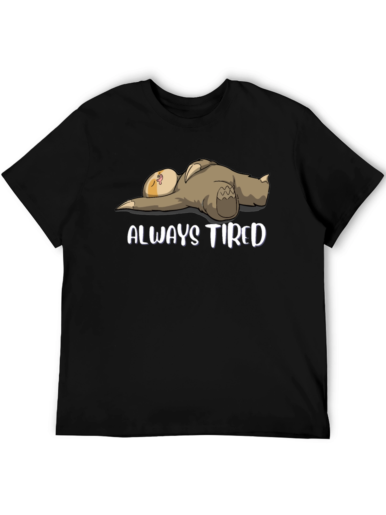 Always Tired Sloth Graphic T-Shirt - Mens
