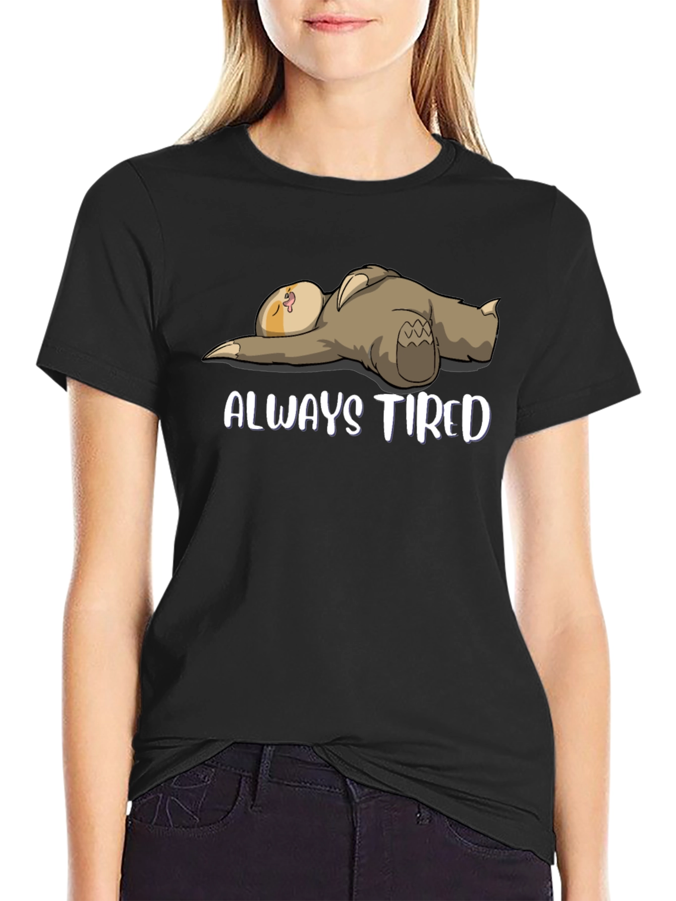 Always Tired Sloth Graphic T-Shirt - Mens
