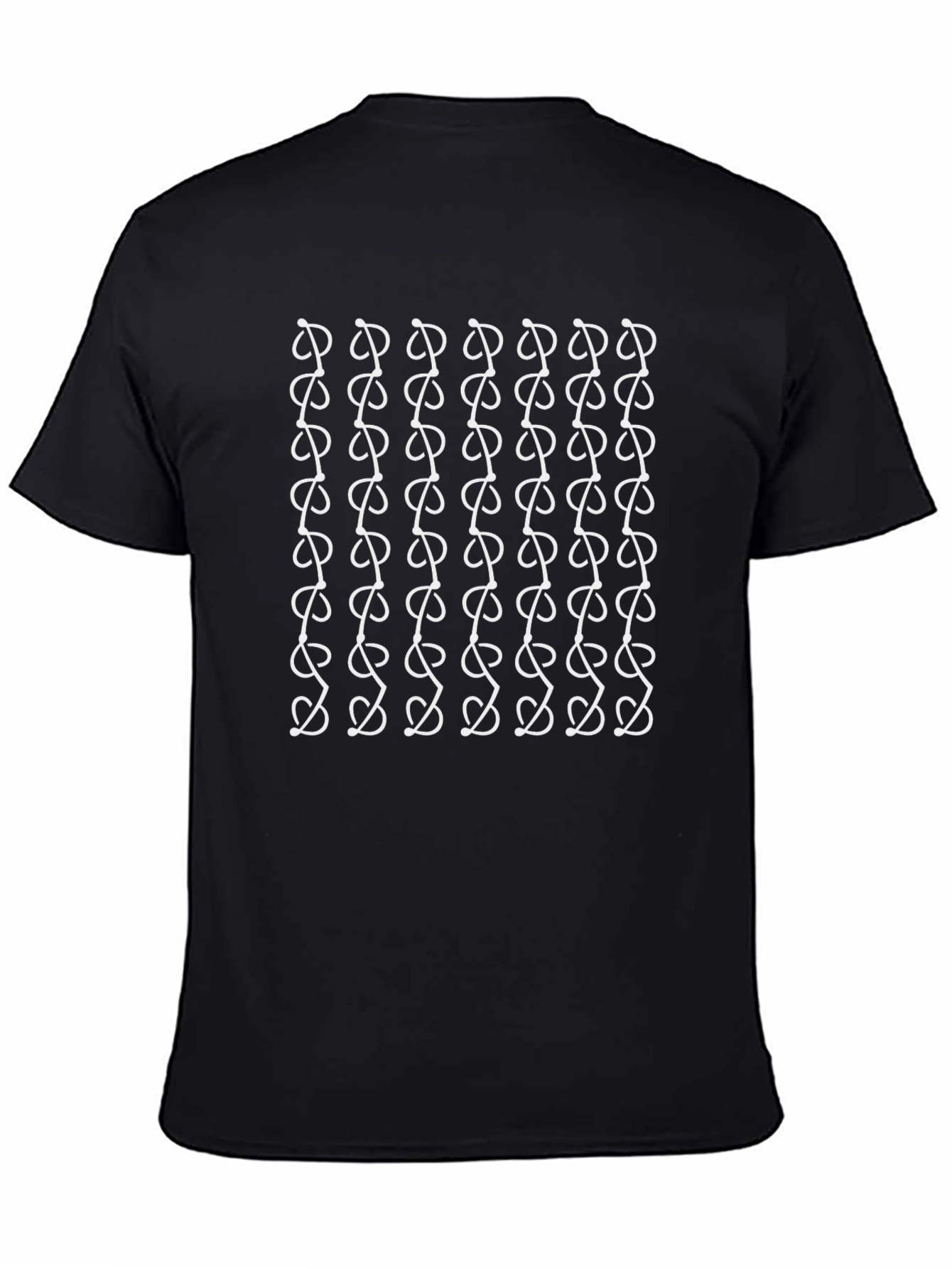 Abstract Pattern Black Graphic Tee Shirt