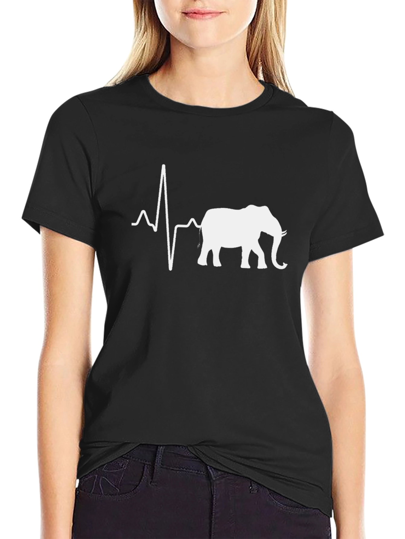 Elephant Heartbeat Graphic T-Shirt