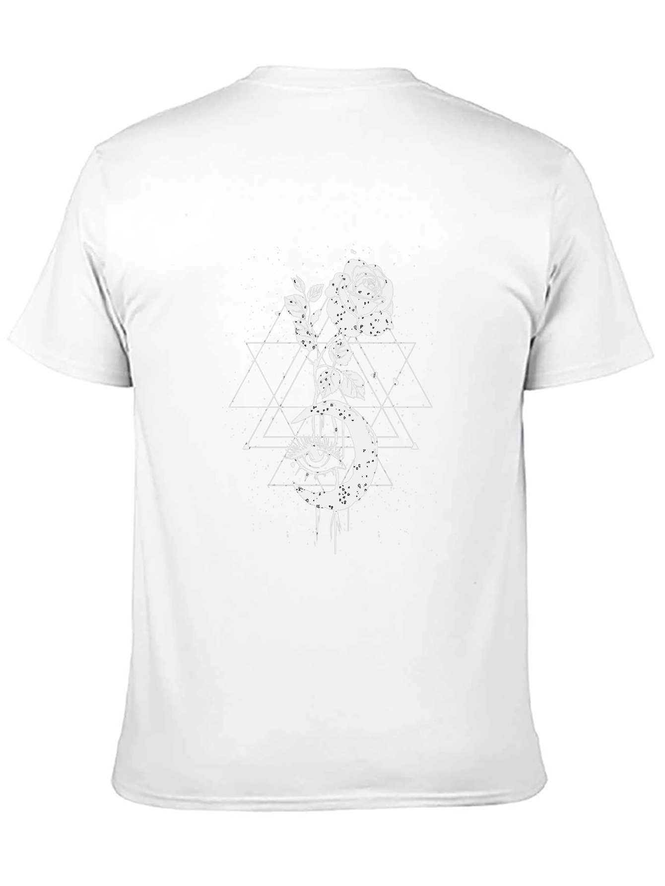 Mystic Rose Moon Graphic Tee - Black Cotton Blend