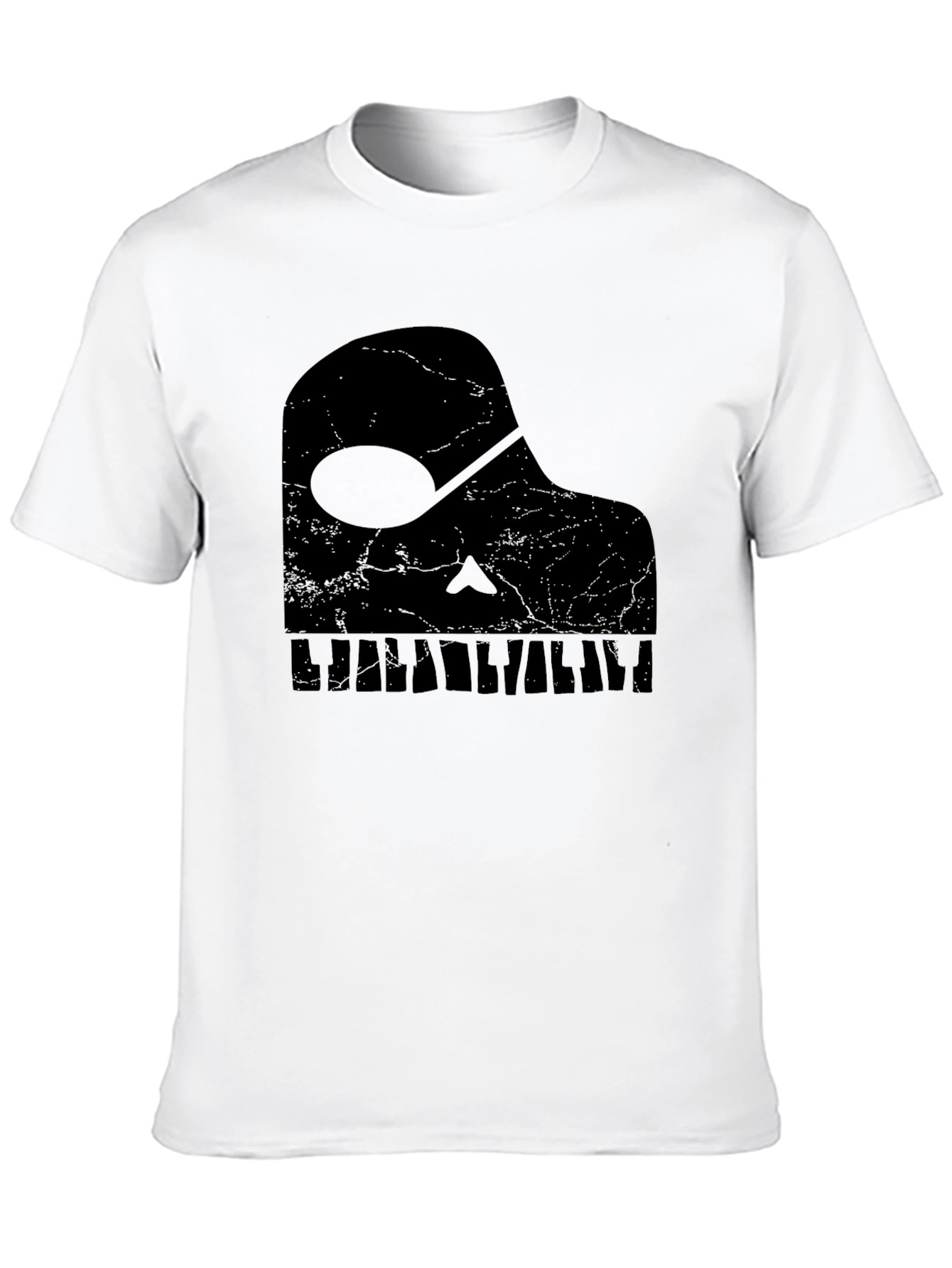 Piano Skull Graphic Tee - Music Lovers T-Shirt