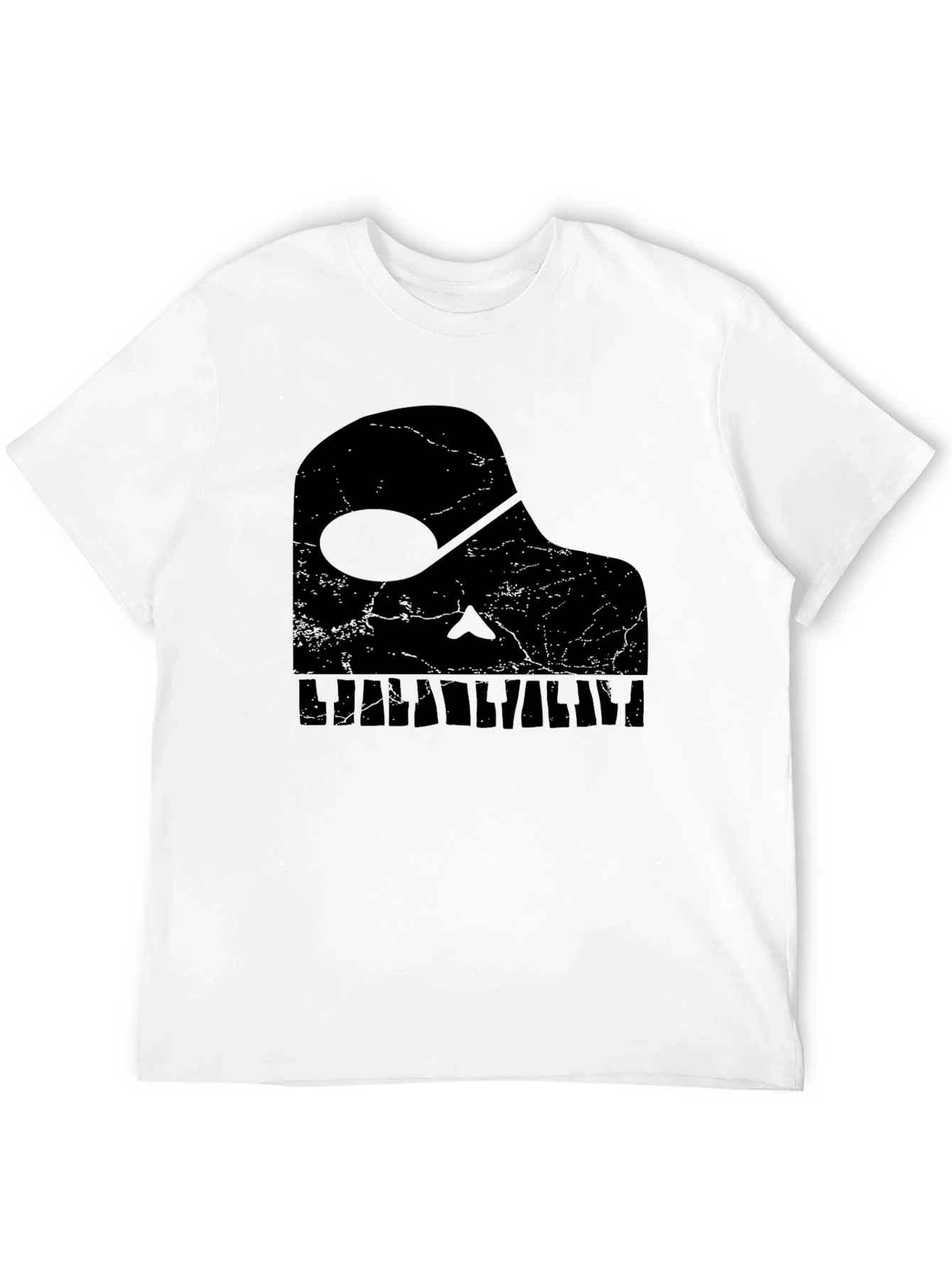 Piano Skull Graphic Tee - Music Lovers T-Shirt
