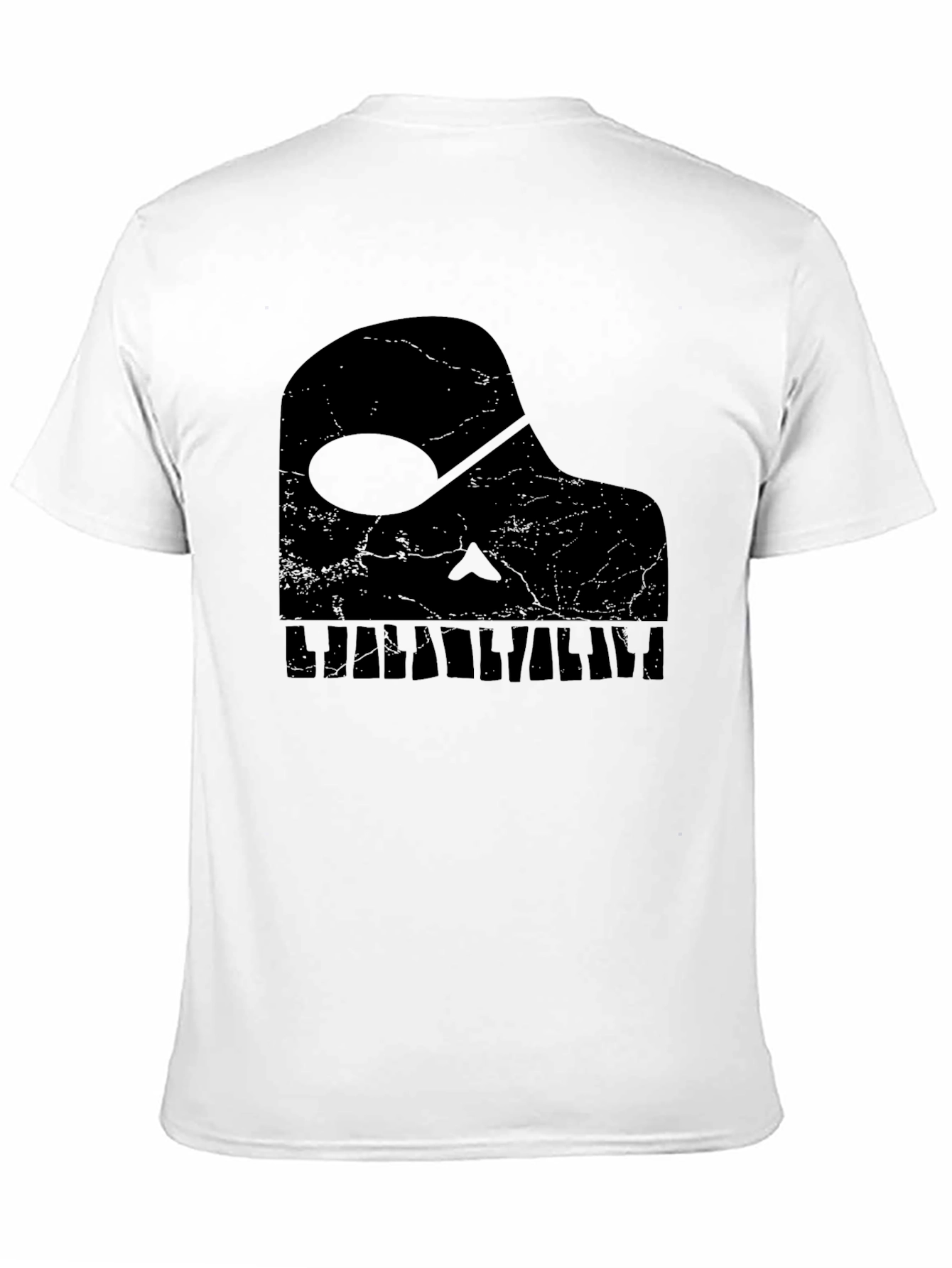 Piano Skull Graphic Tee - Music Lovers T-Shirt