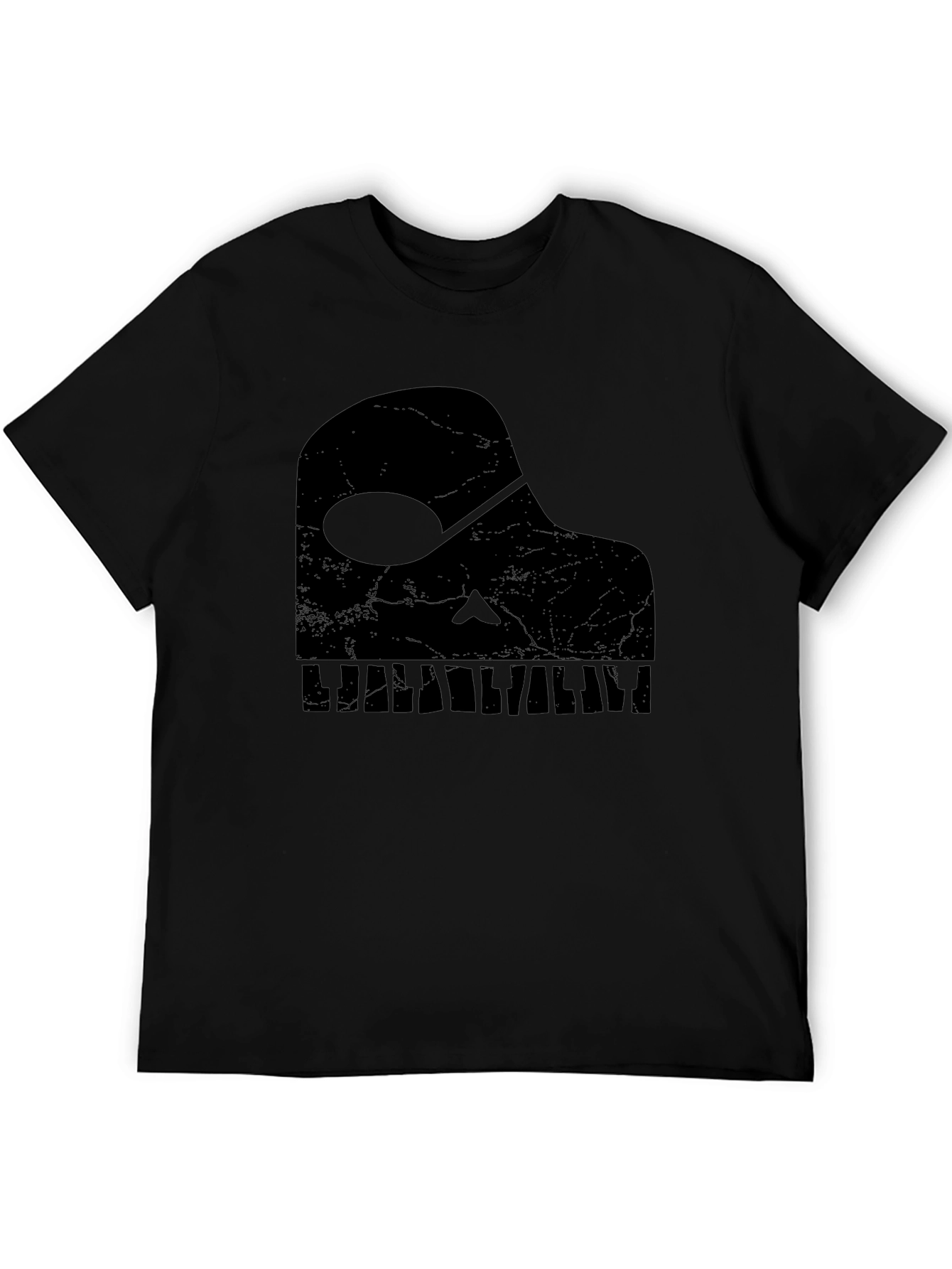 Piano Skull Graphic Tee - Music Lovers T-Shirt