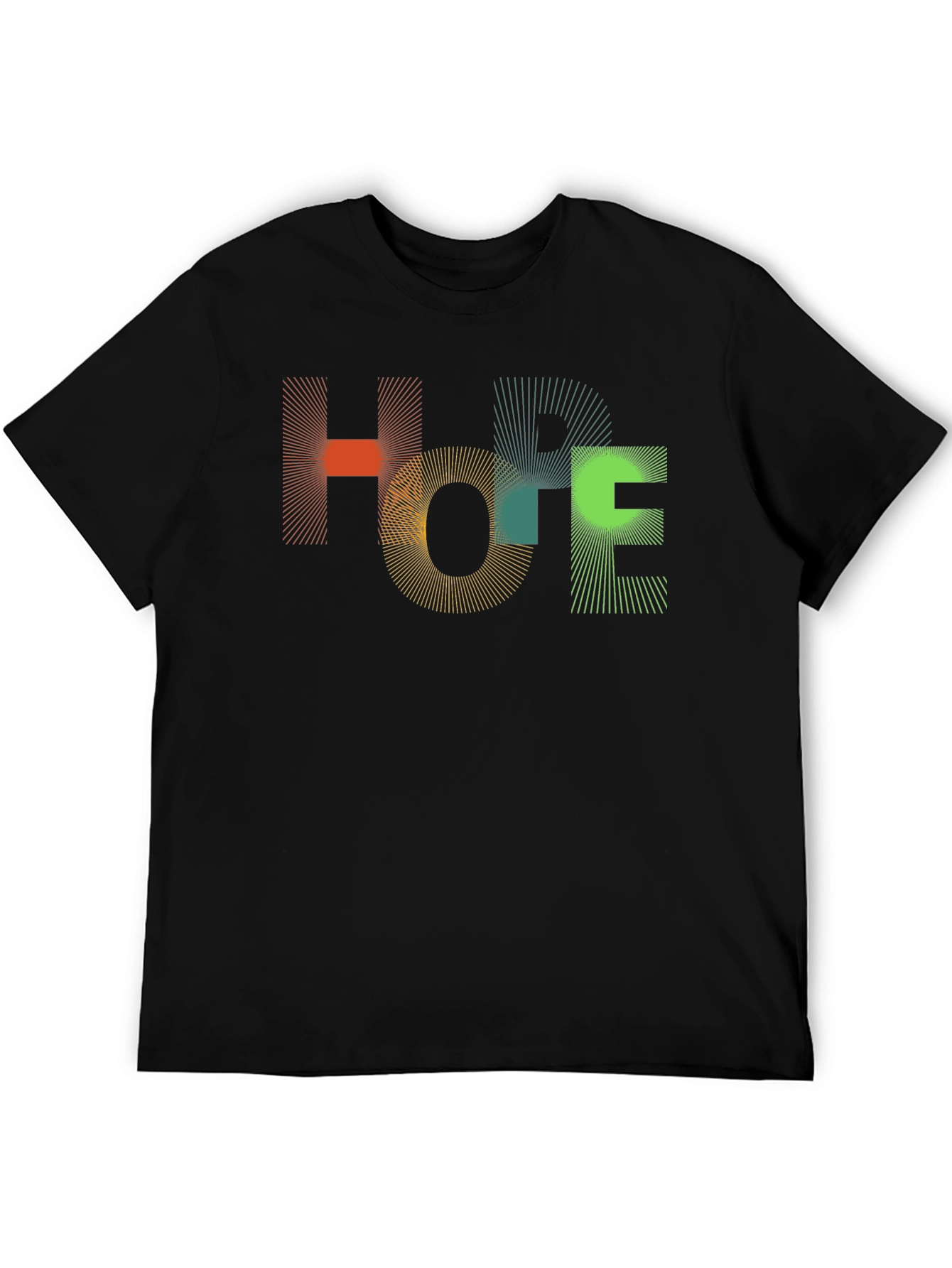 Abstract HOPE Graphic Black T-Shirt