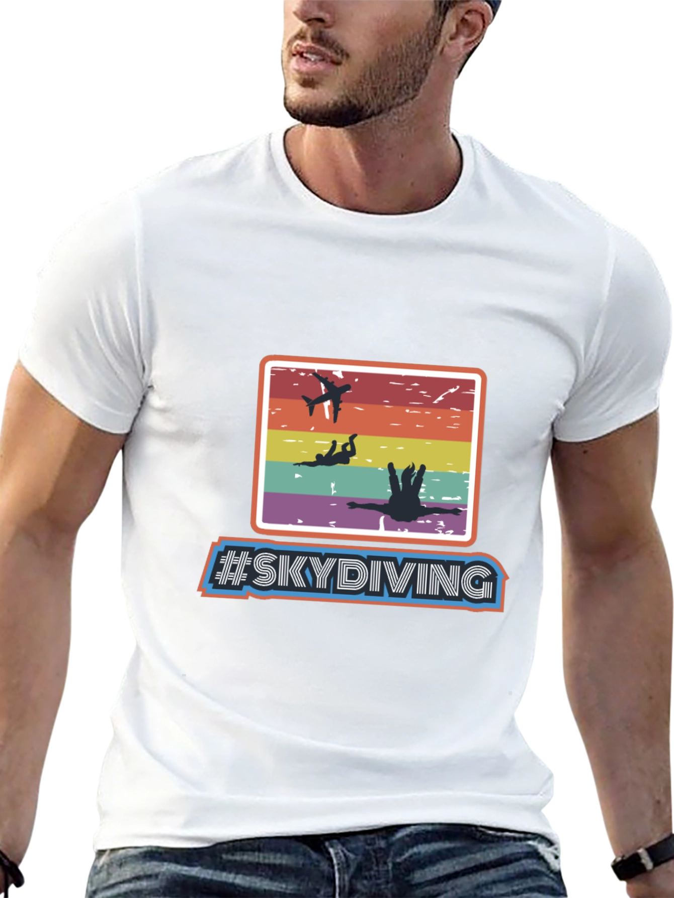 Skydiving Retro T-Shirt - Adventure Seeker Apparel