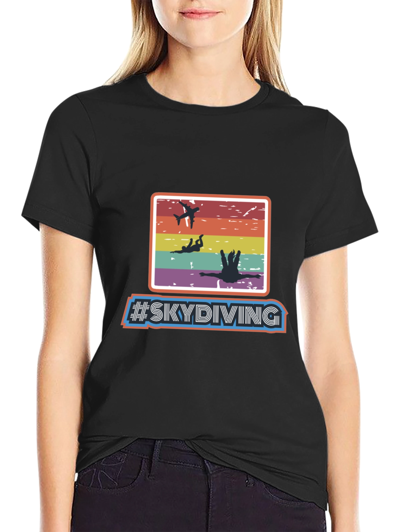Skydiving Retro T-Shirt - Adventure Seeker Apparel